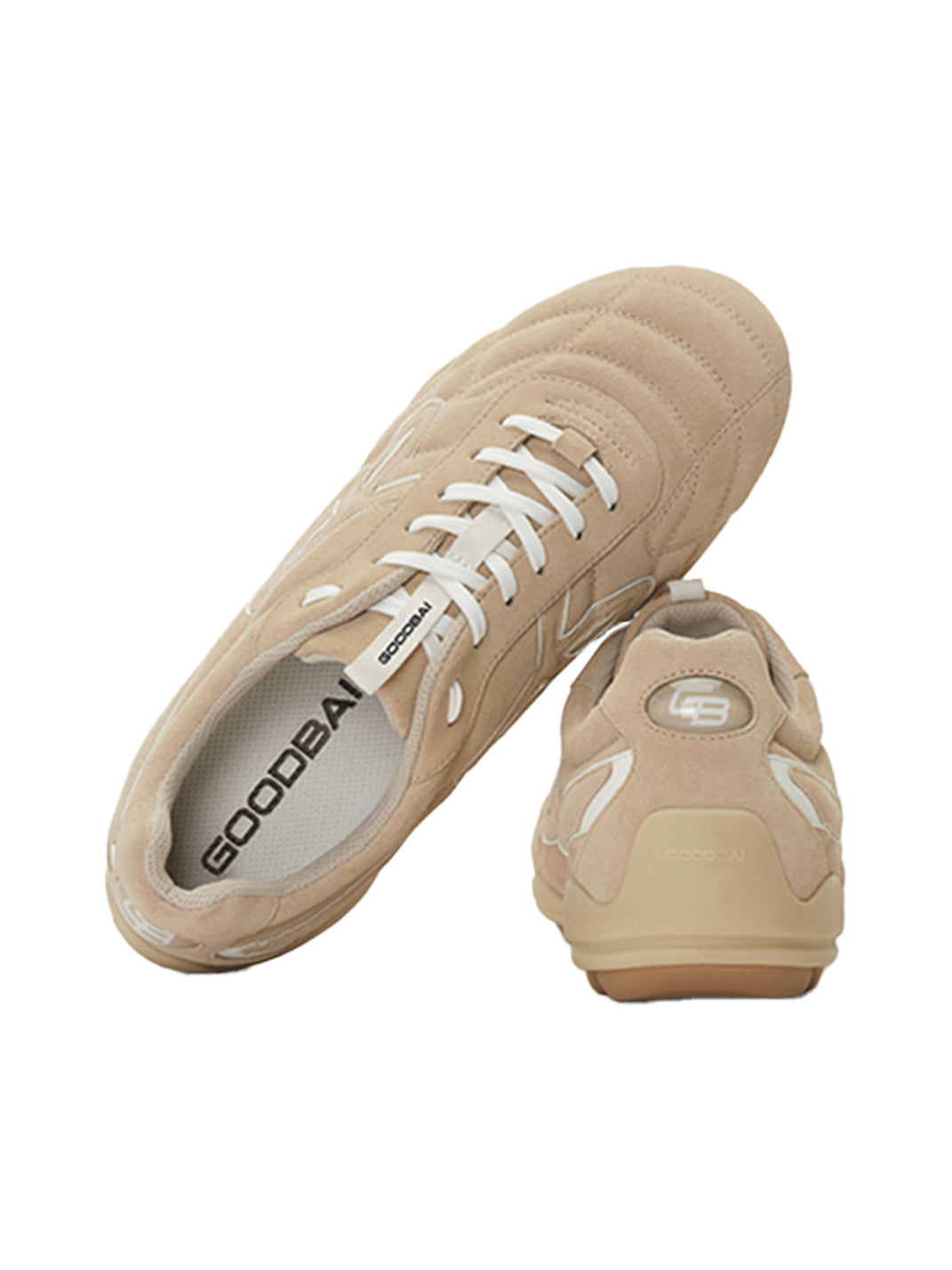 GOODBAI | Retro Velvet Soccer Football Flat Trainer-Beige - PSYLOS 1, GOODBAI | Retro Velvet Soccer Football Flat Trainer-Beige, Retro Trainers, GOODBAI, PSYLOS 1