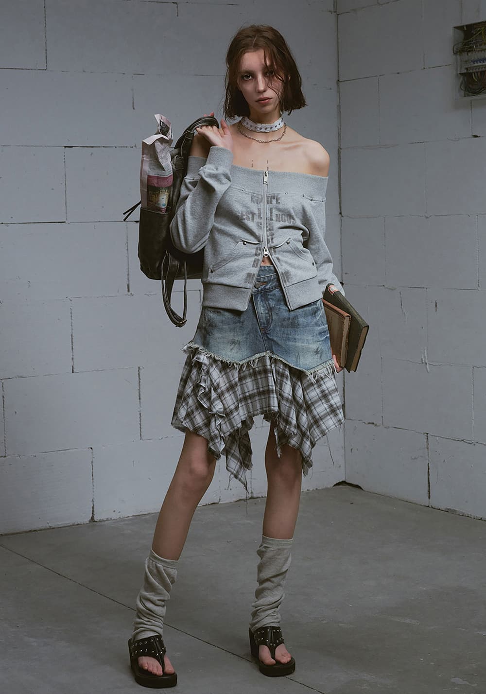 CestNous｜Lost Highway Deconstructed Denim Skirt - PSYLOS 1, CestNous｜Lost Highway Deconstructed Denim Skirt, Skirt, CestNous, PSYLOS 1