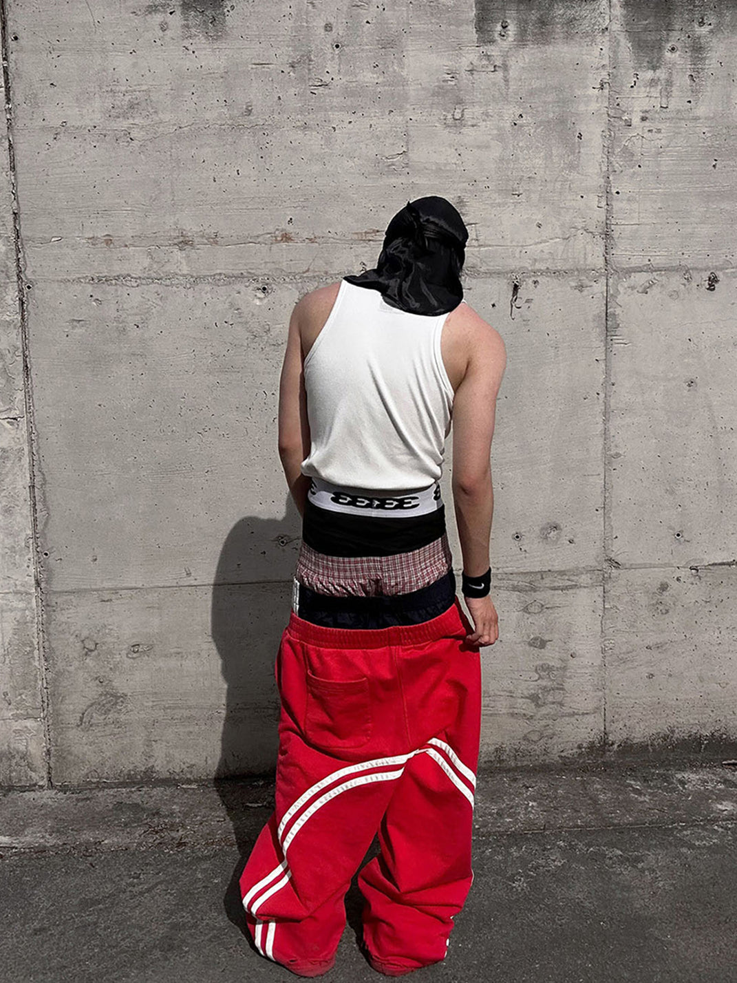 Vanguardia | Triple Waistline Paneling Sagging Cotton Sweatpants - PSYLOS 1, Vanguardia | Triple Waistline Paneling Sagging Cotton Sweatpants, Men's Wear, Vanguardia, PSYLOS 1