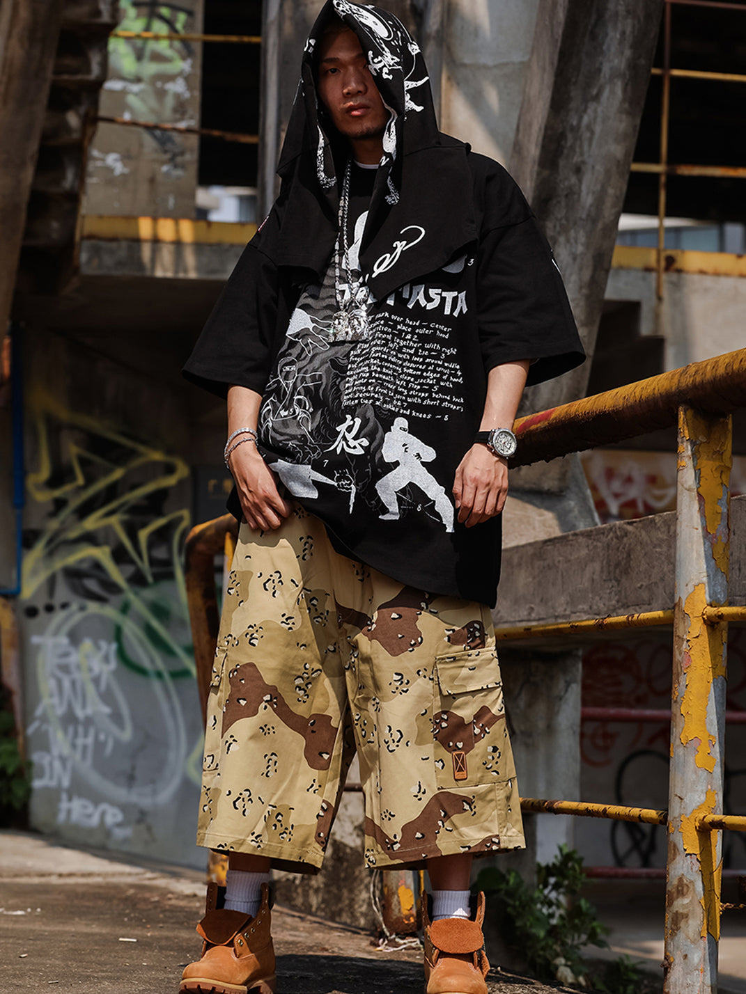 ACUSA | "TRU NINJA MASTA" Oversized Cotton Tee - PSYLOS 1, ACUSA | "TRU NINJA MASTA" Oversized Cotton Tee, Tops, ACUSA, PSYLOS 1