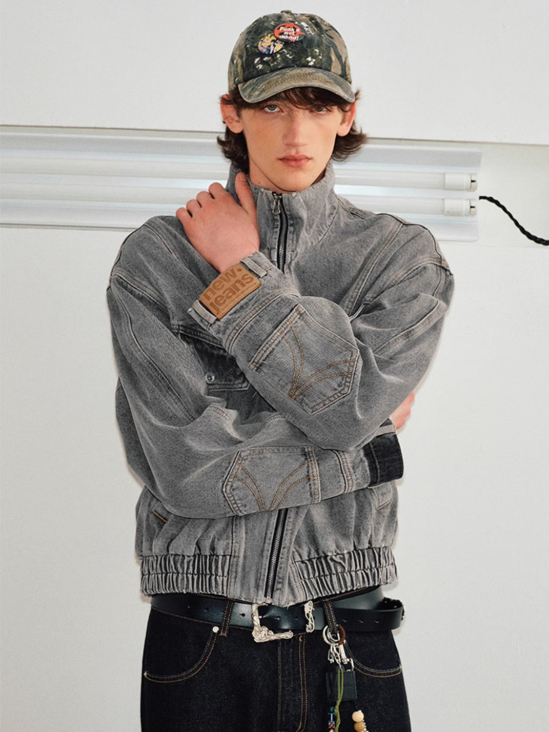 KREATE | Deconstruct Series Washed Pocket Sleeves Denim Jacket - PSYLOS 1, KREATE | Deconstruct Series Washed Pocket Sleeves Denim Jacket, Tops, KREATE, PSYLOS 1