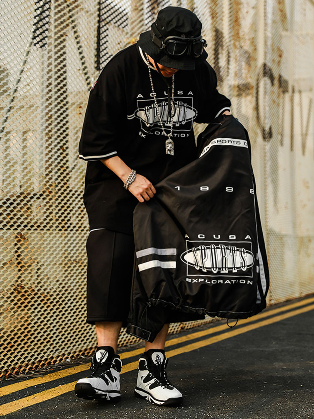 ACUSA | "SPORTS" Retro Graphic Oversized Cotton Tee - PSYLOS 1, ACUSA | "SPORTS" Retro Graphic Oversized Cotton Tee, Tops, ACUSA, PSYLOS 1