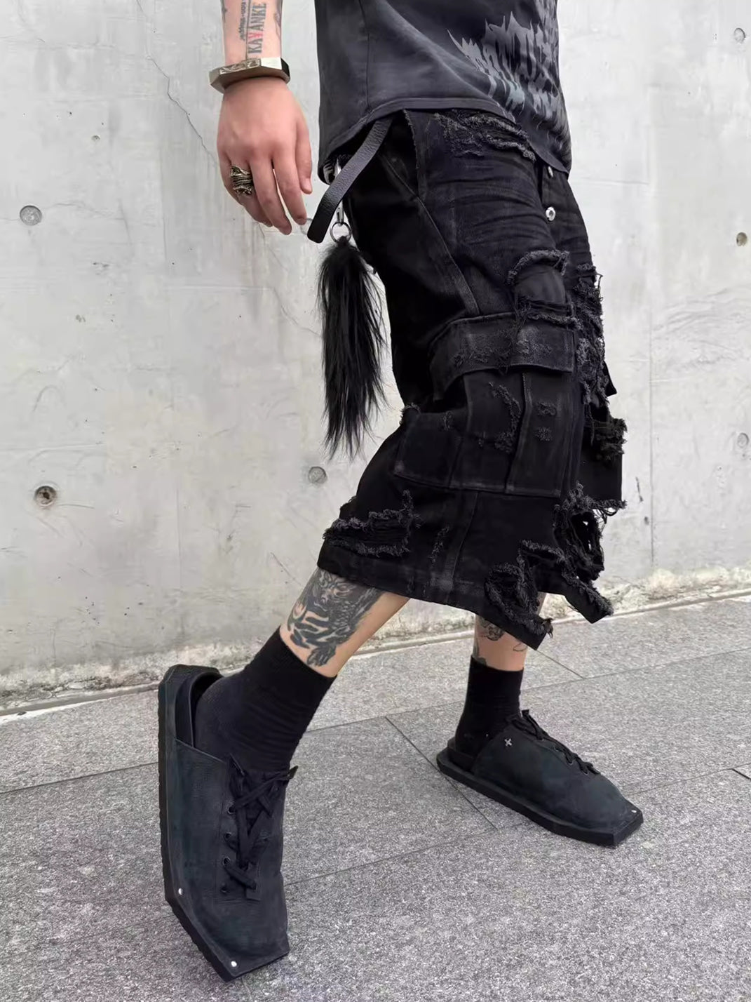 Disark│Distressed Leather Coffin Sole Birkenstock-Style Sandals - PSYLOS 1, Disark│Distressed Leather Coffin Sole Birkenstock-Style Sandals, Sandals, Disark, PSYLOS 1