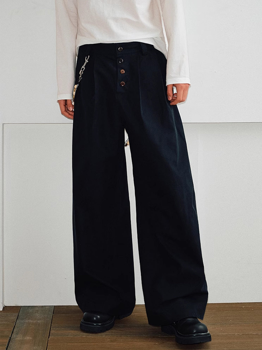 KREATE | Retro Cleanfit Loose Fit Pleated Pants - PSYLOS 1, KREATE | Retro Cleanfit Loose Fit Pleated Pants, Bottoms, KREATE, PSYLOS 1