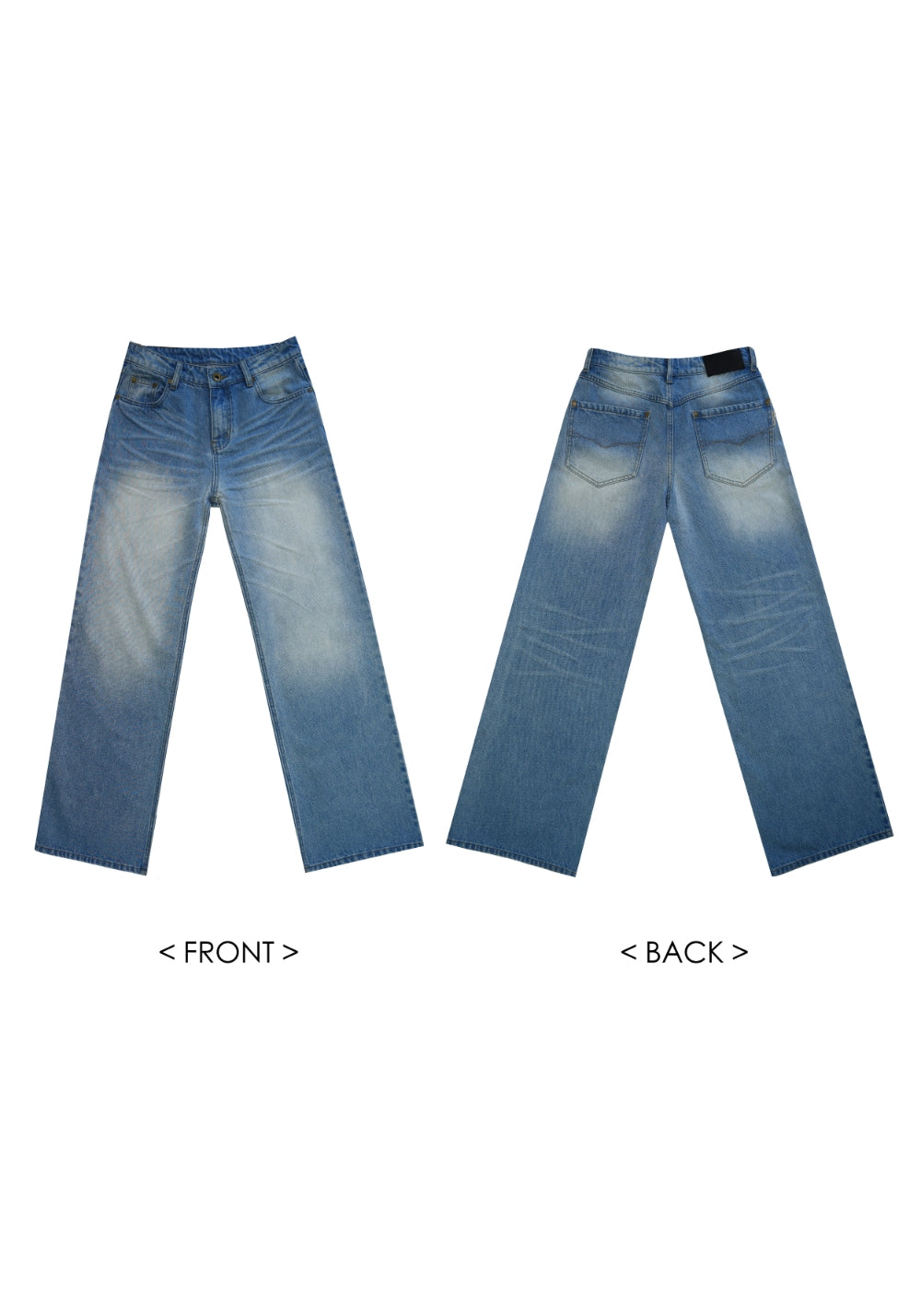 NyDkyel丨Ice Blue Pleated Straight Jeans - PSYLOS 1, NyDkyel丨Ice Blue Pleated Straight Jeans, Pants, NyDkyel, PSYLOS 1