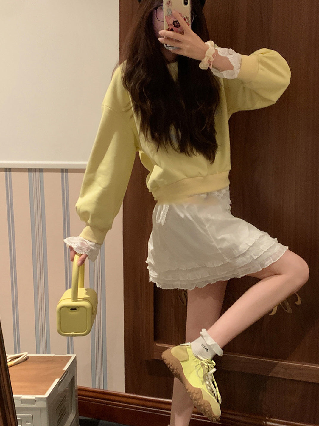 UNCLEWEN | Slip-On Double Laced Trainer With Removable Heightening Insole-Yellow - PSYLOS 1, UNCLEWEN | Slip-On Double Laced Trainer With Removable Heightening Insole-Yellow, Women's Shoes, UNCLEWEN, PSYLOS 1