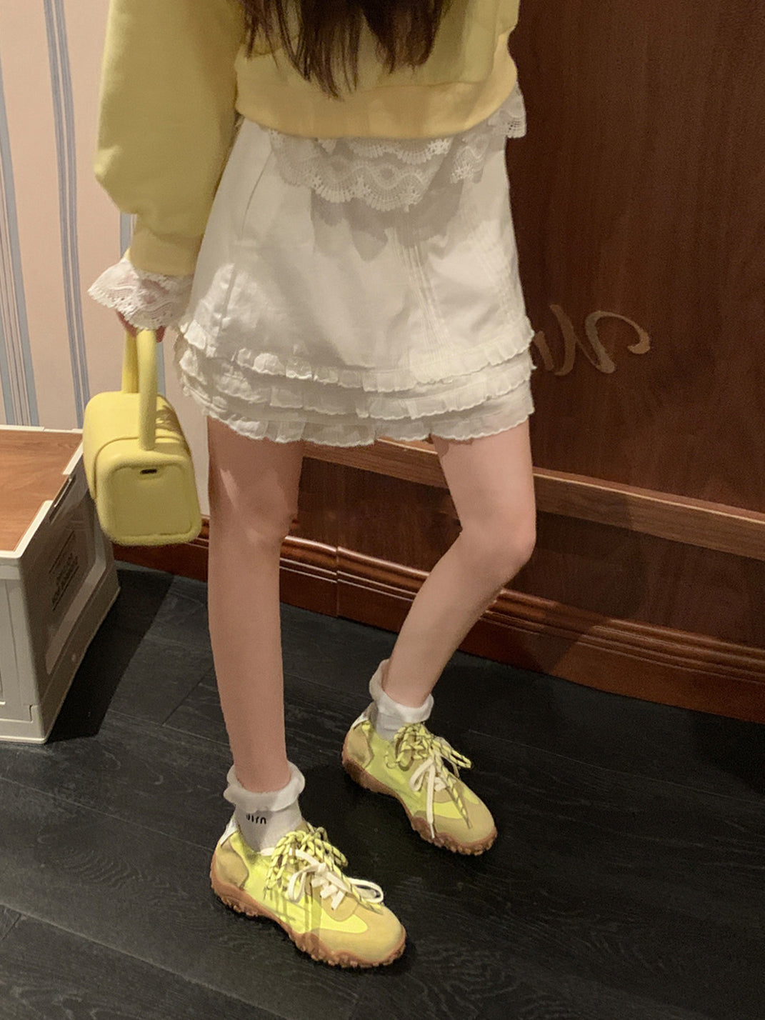 UNCLEWEN | Slip-On Double Laced Trainer With Removable Heightening Insole-Yellow - PSYLOS 1, UNCLEWEN | Slip-On Double Laced Trainer With Removable Heightening Insole-Yellow, Women's Shoes, UNCLEWEN, PSYLOS 1