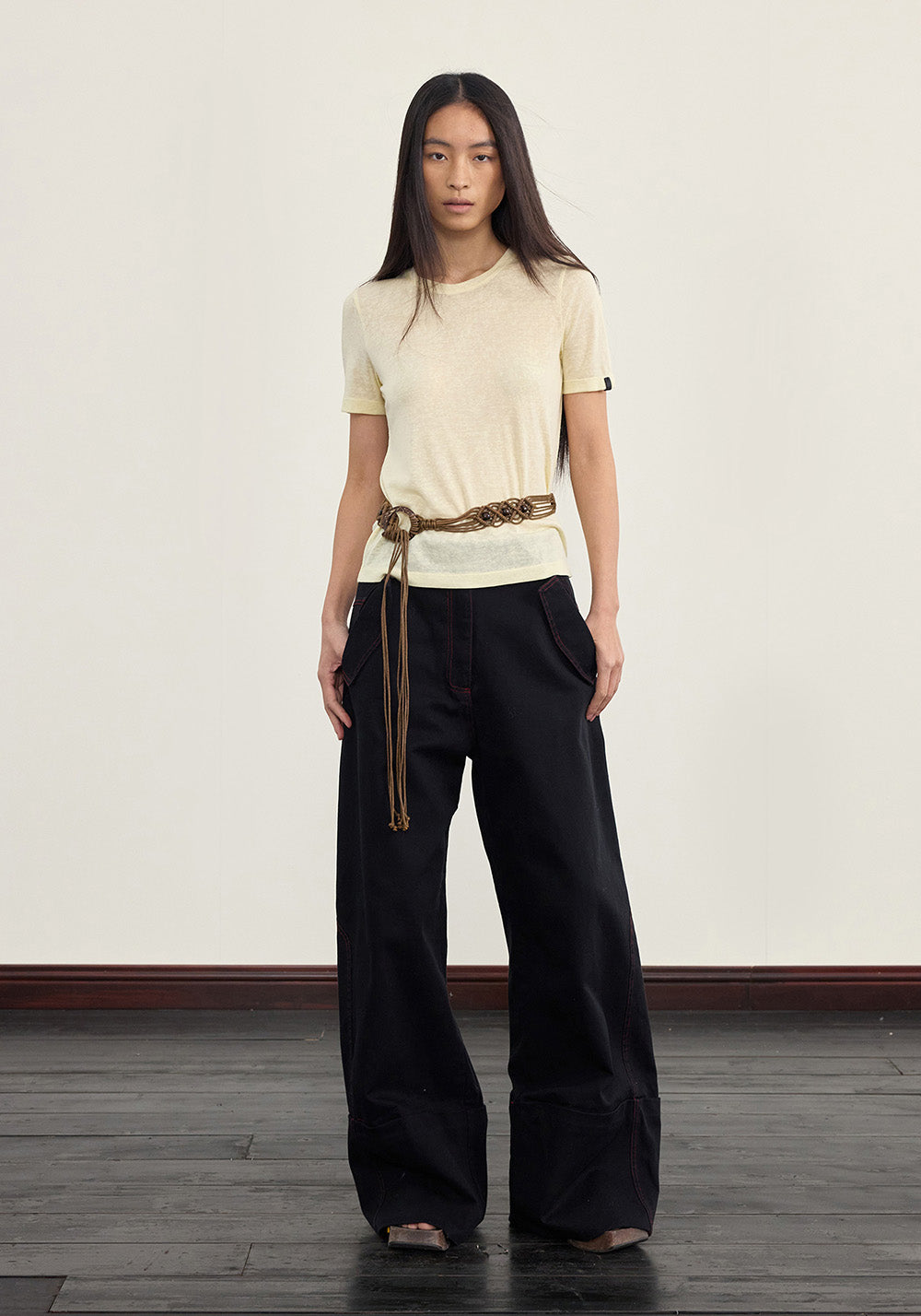 NyDkyel丨Lightweight Knit Tee - Dropped Shoulder Fit-Yellow - PSYLOS 1, NyDkyel丨Lightweight Knit Tee - Dropped Shoulder Fit-Yellow, Shirts, NyDkyel, PSYLOS 1