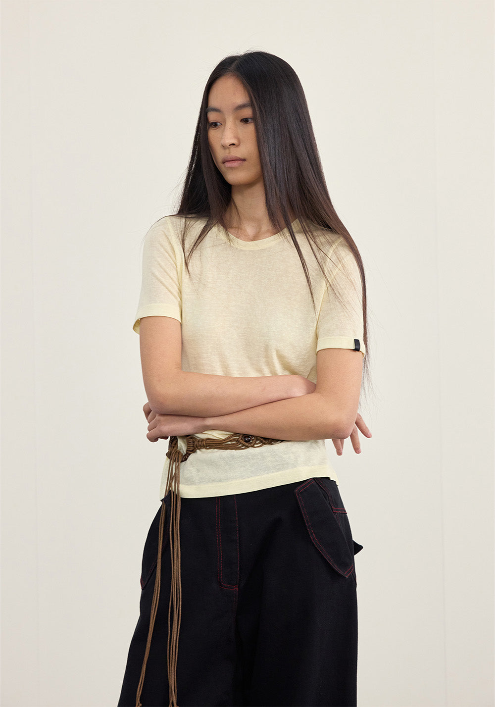 NyDkyel丨Lightweight Knit Tee - Dropped Shoulder Fit-Yellow - PSYLOS 1, NyDkyel丨Lightweight Knit Tee - Dropped Shoulder Fit-Yellow, Shirts, NyDkyel, PSYLOS 1