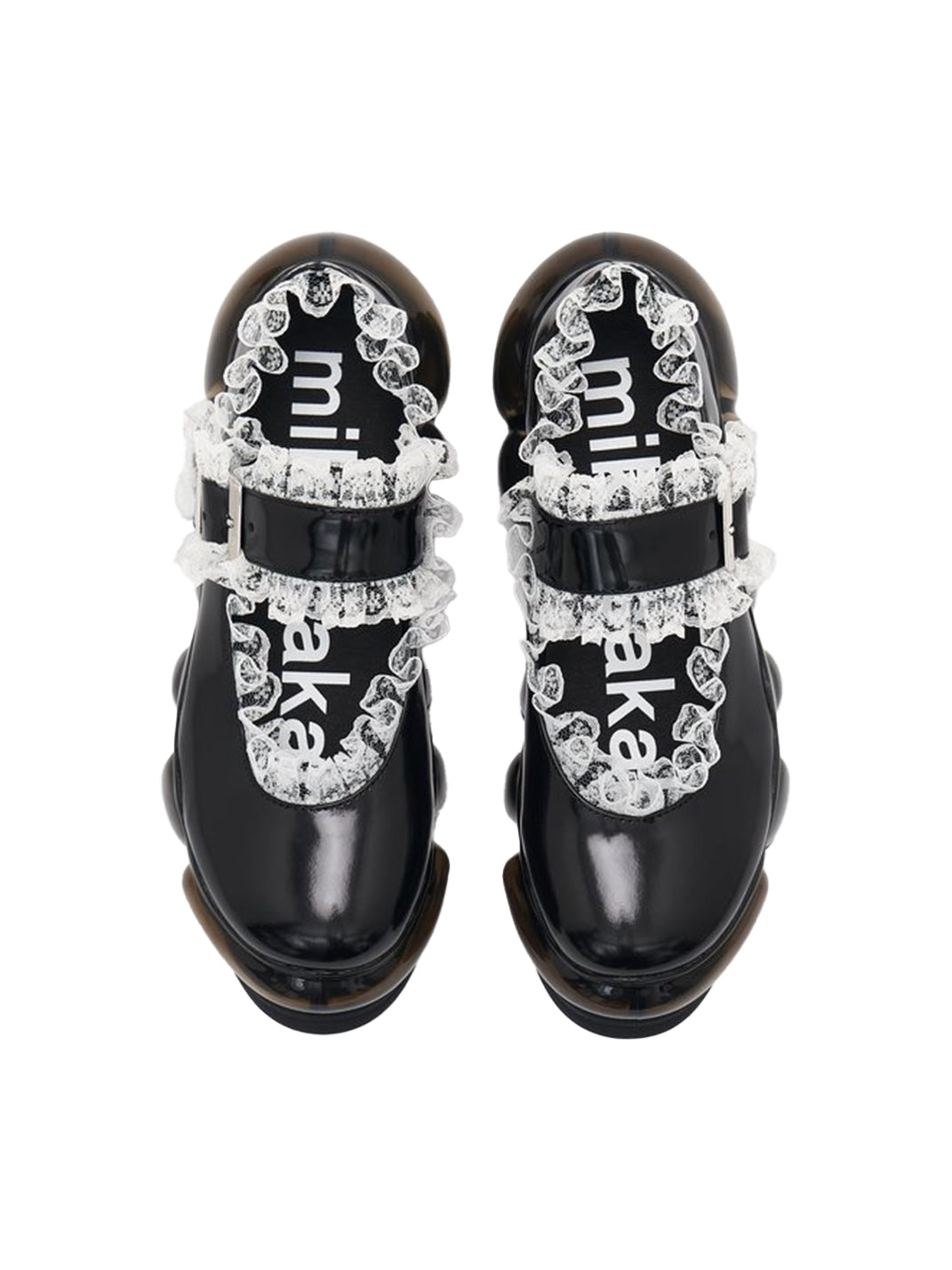 Lace Chunky Mary Jane Color Strap Shoes-Black - PSYLOS 1, Lace Chunky Mary Jane Color Strap Shoes-Black, Mary Jane shoes, MIKIOSAKABE, PSYLOS 1