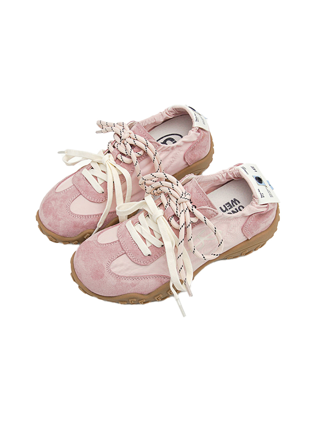 UNCLEWEN | Slip-On Double Laced Trainer With Removable Heightening Insole-Pink - PSYLOS 1, UNCLEWEN | Slip-On Double Laced Trainer With Removable Heightening Insole-Pink, Women's Shoes, UNCLEWEN, PSYLOS 1