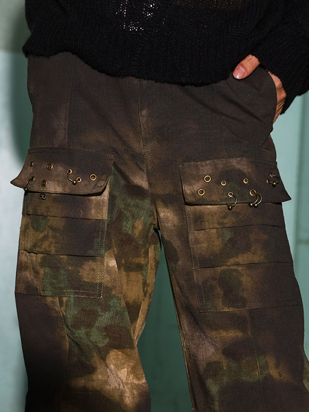 DND4DES | Washed Camo Flared Cargo Pants - PSYLOS 1, DND4DES | Washed Camo Flared Cargo Pants, Cargo Pants, DND4DES•JAPAN, PSYLOS 1