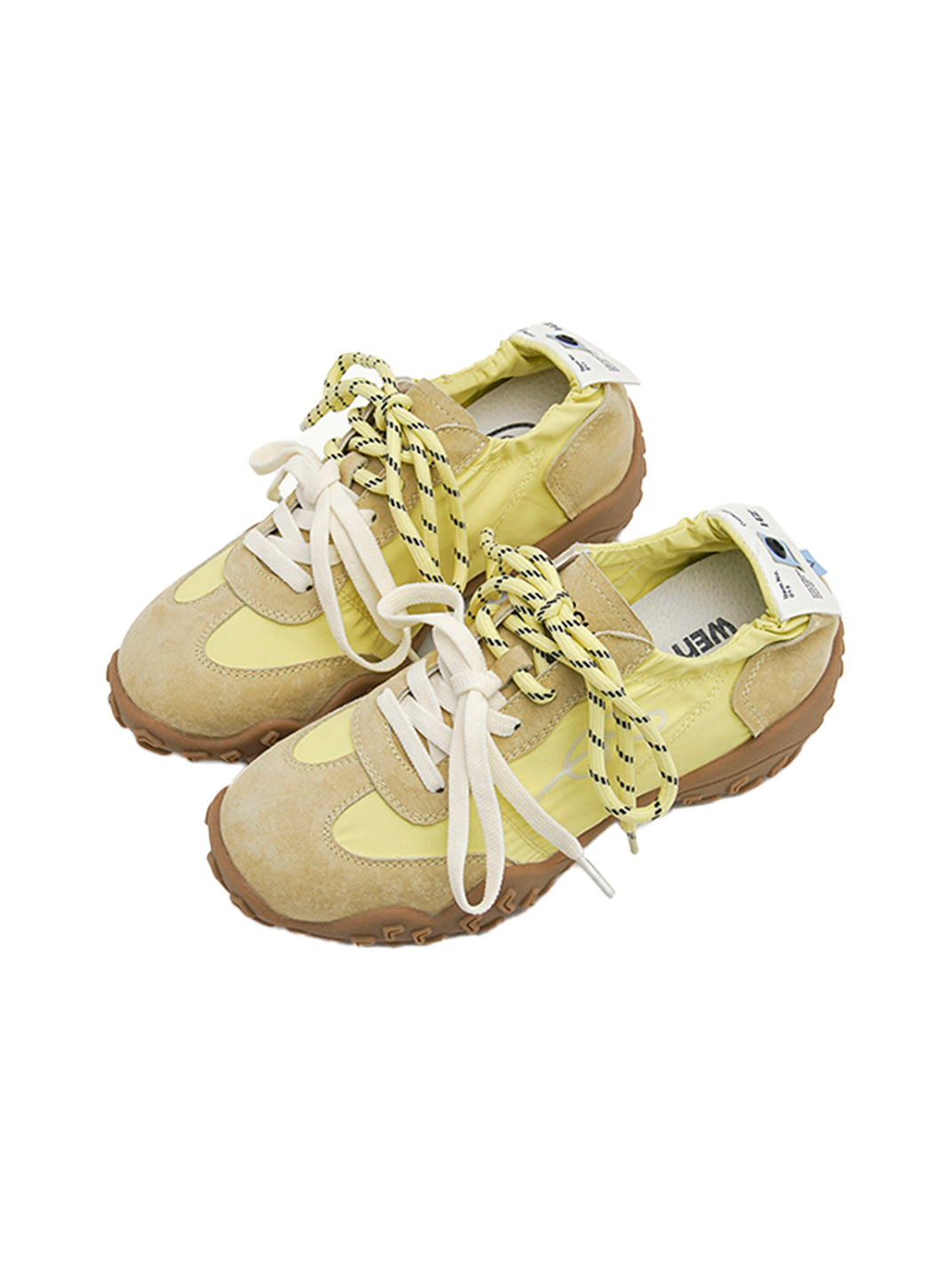 UNCLEWEN | Slip-On Double Laced Trainer With Removable Heightening Insole-Yellow - PSYLOS 1, UNCLEWEN | Slip-On Double Laced Trainer With Removable Heightening Insole-Yellow, Women's Shoes, UNCLEWEN, PSYLOS 1