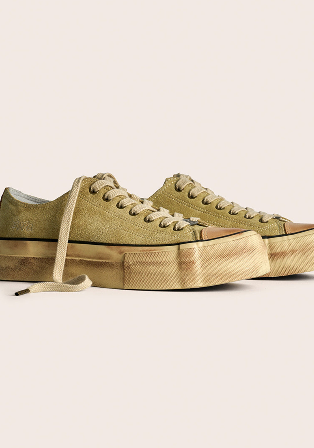 PIPG丨Washed Suede Canvas Sneakers （Khaki) - PSYLOS 1, PIPG丨Washed Suede Canvas Sneakers （Khaki), Canvas Sneakers, PIPG, PSYLOS 1