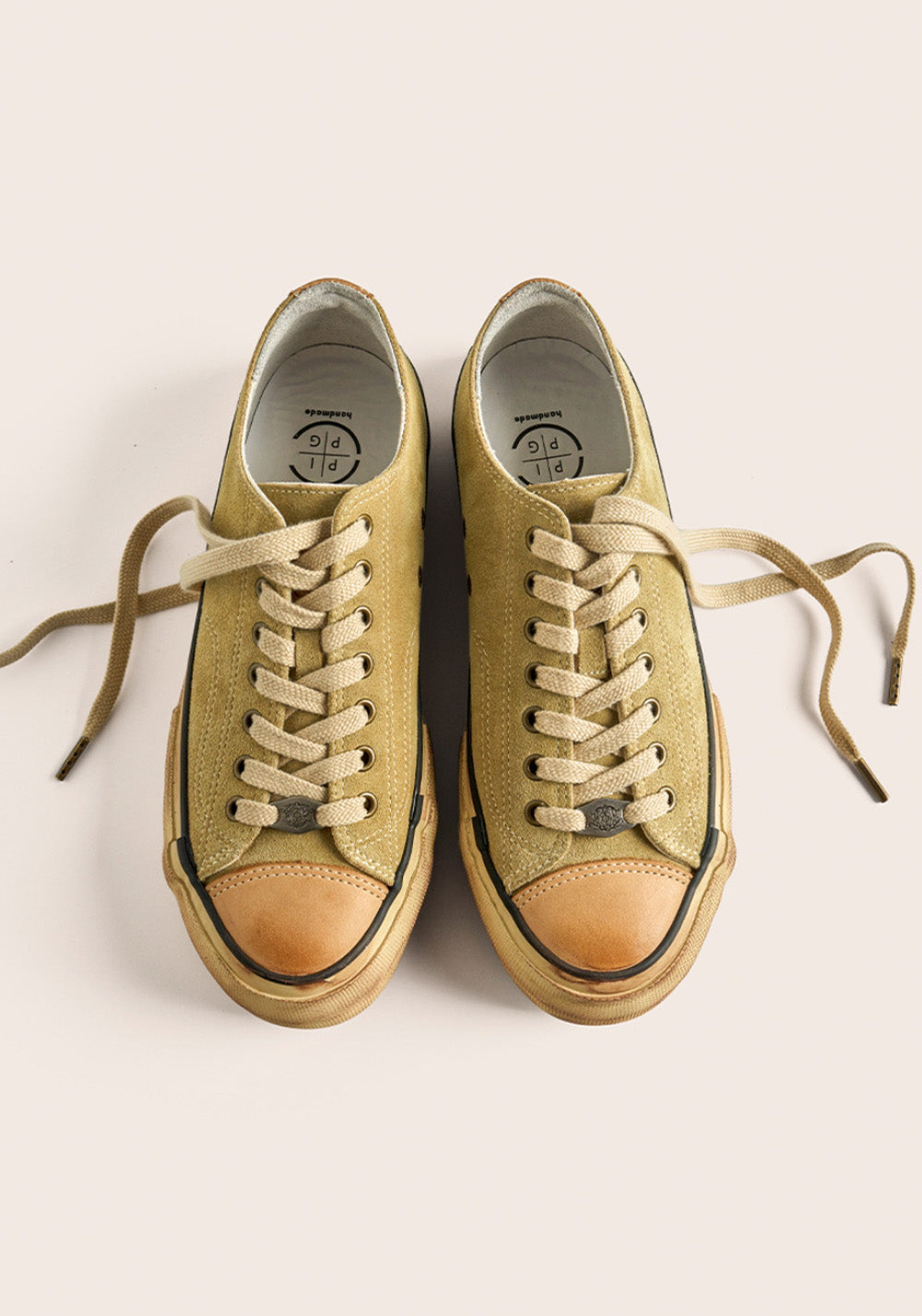 PIPG丨Washed Suede Canvas Sneakers （Khaki) - PSYLOS 1, PIPG丨Washed Suede Canvas Sneakers （Khaki), Canvas Sneakers, PIPG, PSYLOS 1