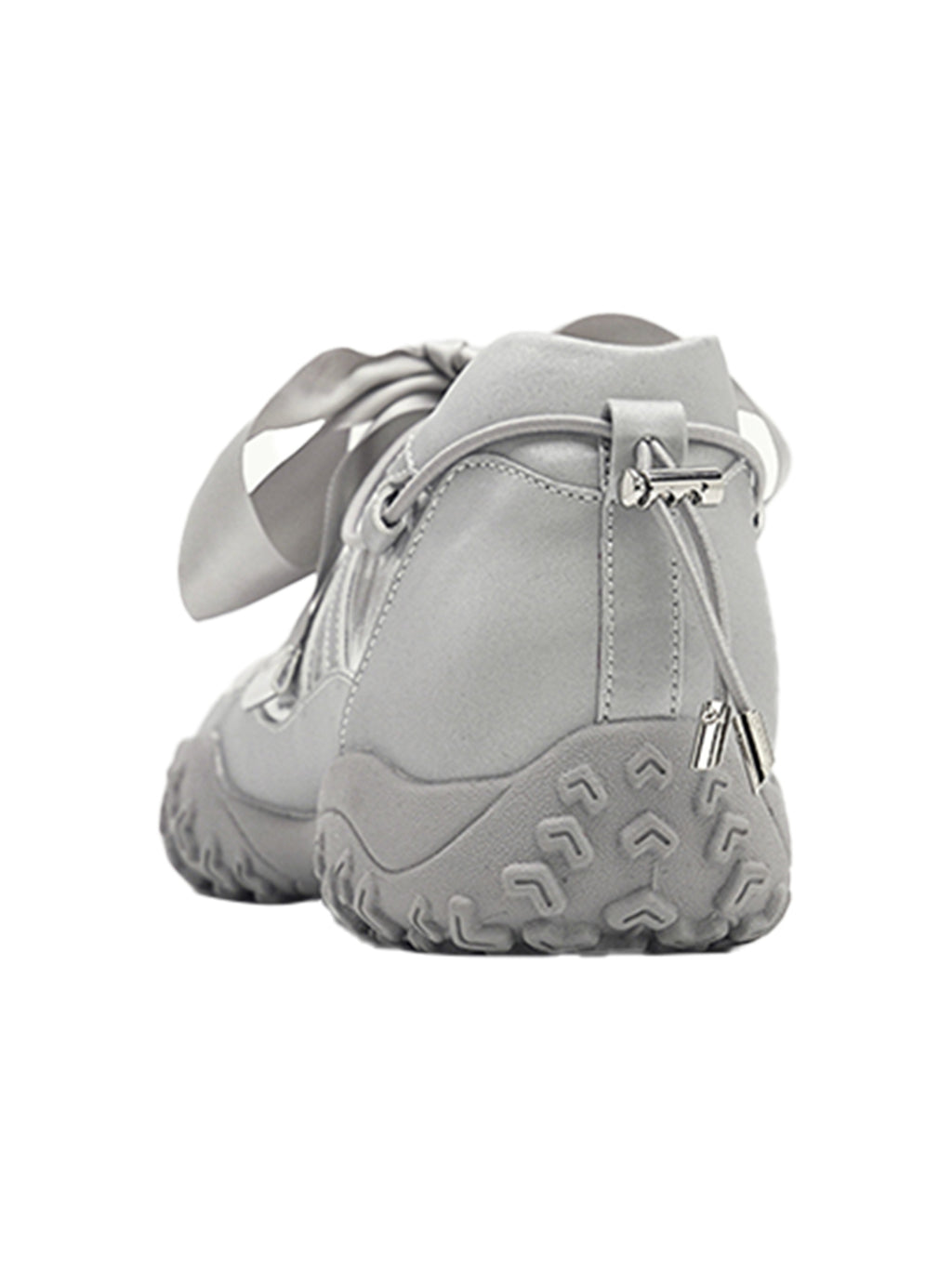 UNCLEWEN | Quick Lace Ribbon Ballet Trainer With Removable Insole-Silver - PSYLOS 1, UNCLEWEN | Quick Lace Ribbon Ballet Trainer With Removable Insole-Silver, Retro Trainers, UNCLEWEN, PSYLOS 1