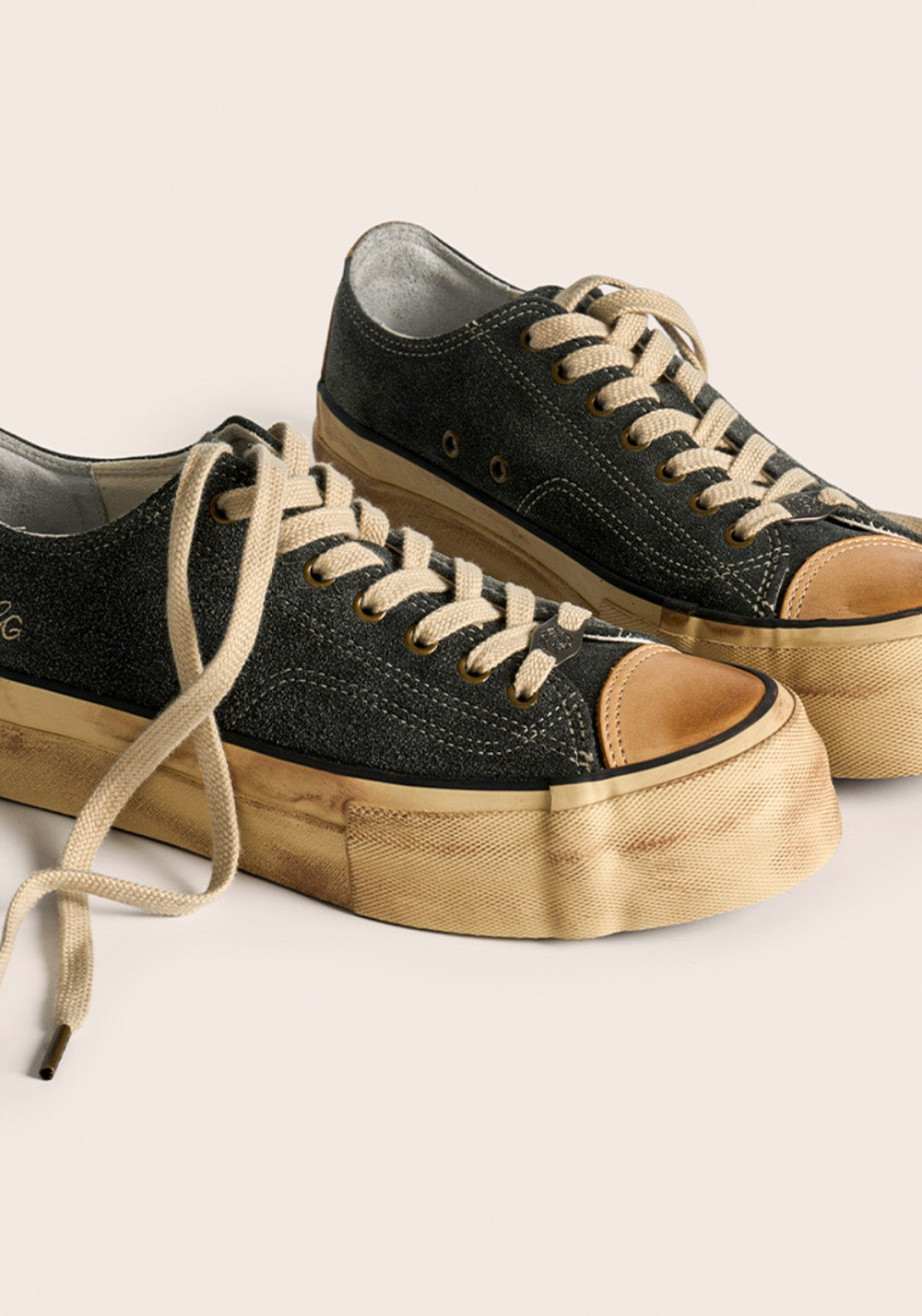 PIPG丨Washed Suede Canvas Sneakers （Gray） - PSYLOS 1, PIPG丨Washed Suede Canvas Sneakers （Gray）, Canvas Sneakers, PIPG, PSYLOS 1