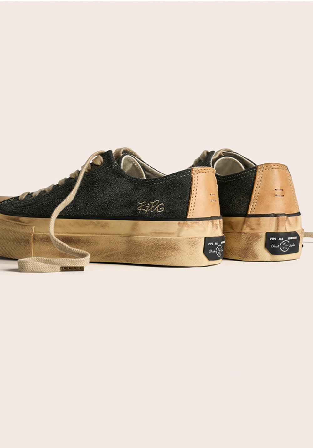 PIPG丨Washed Suede Canvas Sneakers （Gray） - PSYLOS 1, PIPG丨Washed Suede Canvas Sneakers （Gray）, Canvas Sneakers, PIPG, PSYLOS 1