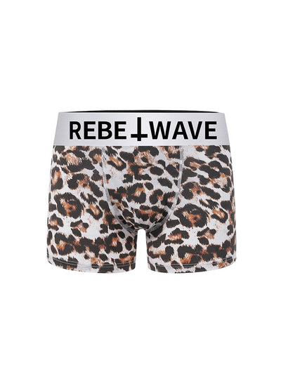 REBEL WAVE | Leopard Print Breathable Antibacterial Boxer Briefs