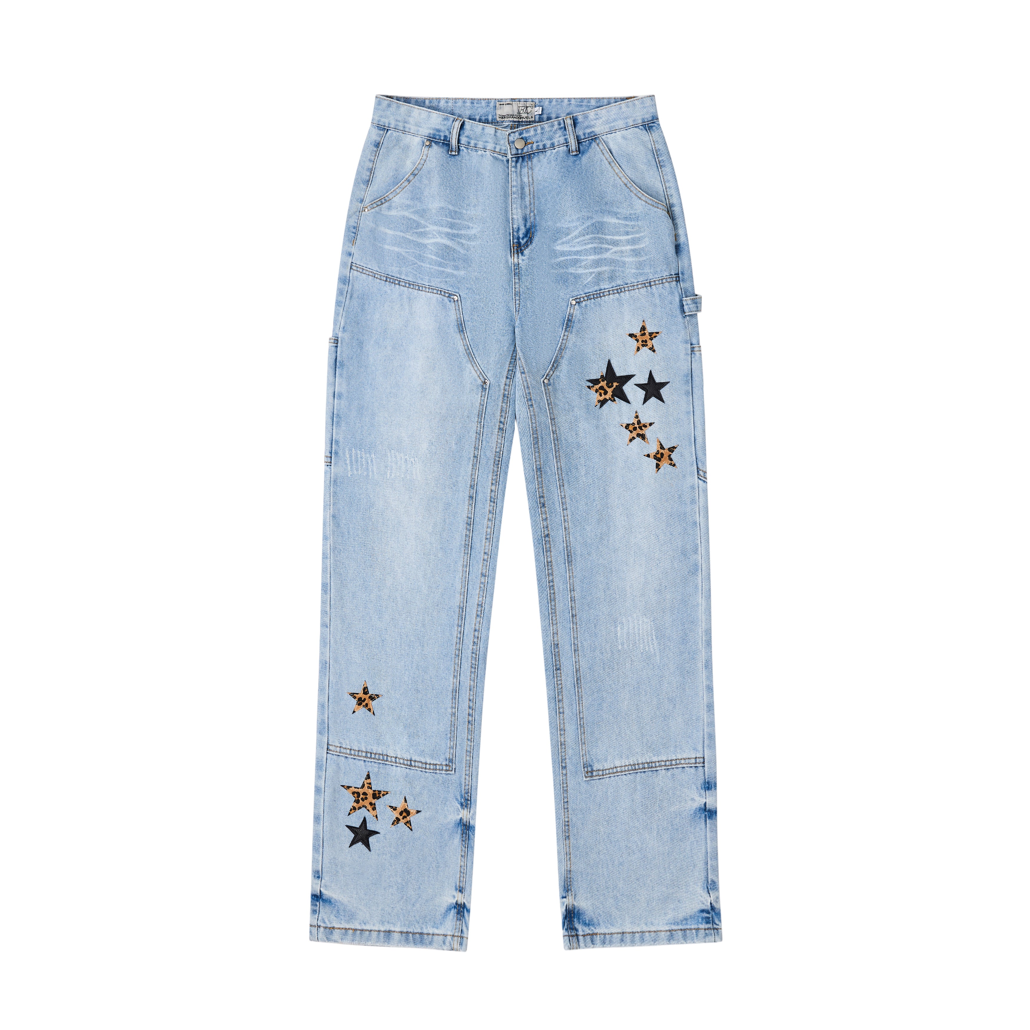 Retro Three-dimensional Straight-leg Jeans