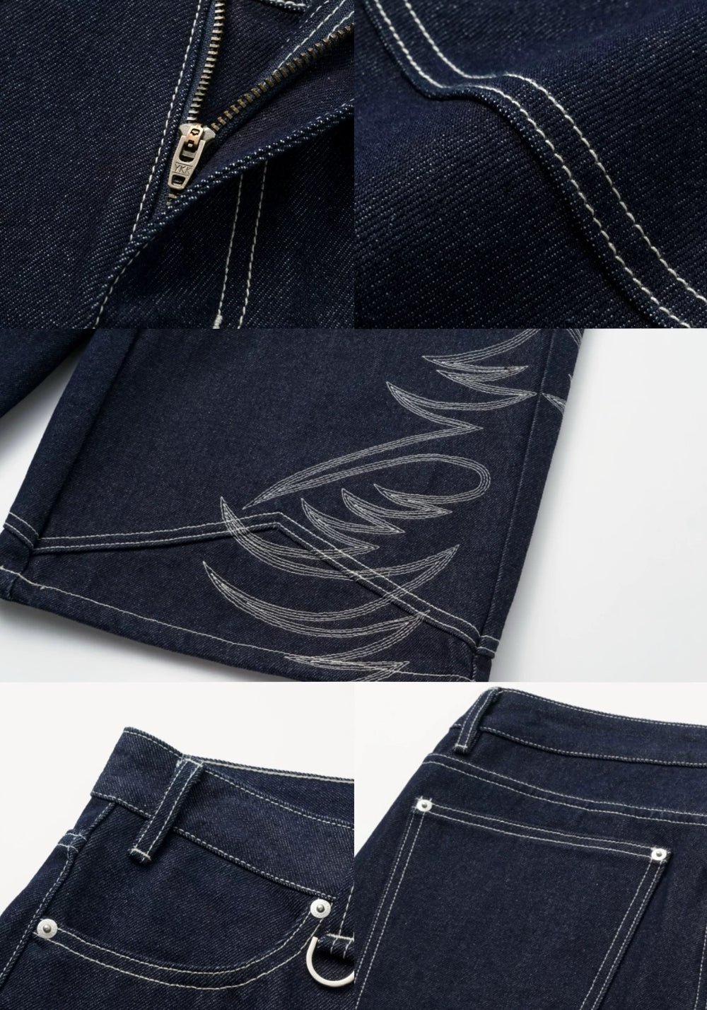 REGEN ZONE丨"RIOT" Armor Embroidered Raw Denim Shorts - PSYLOS 1, REGEN ZONE丨"RIOT" Armor Embroidered Raw Denim Shorts, Shorts, REGEN ZONE•JAPAN, PSYLOS 1