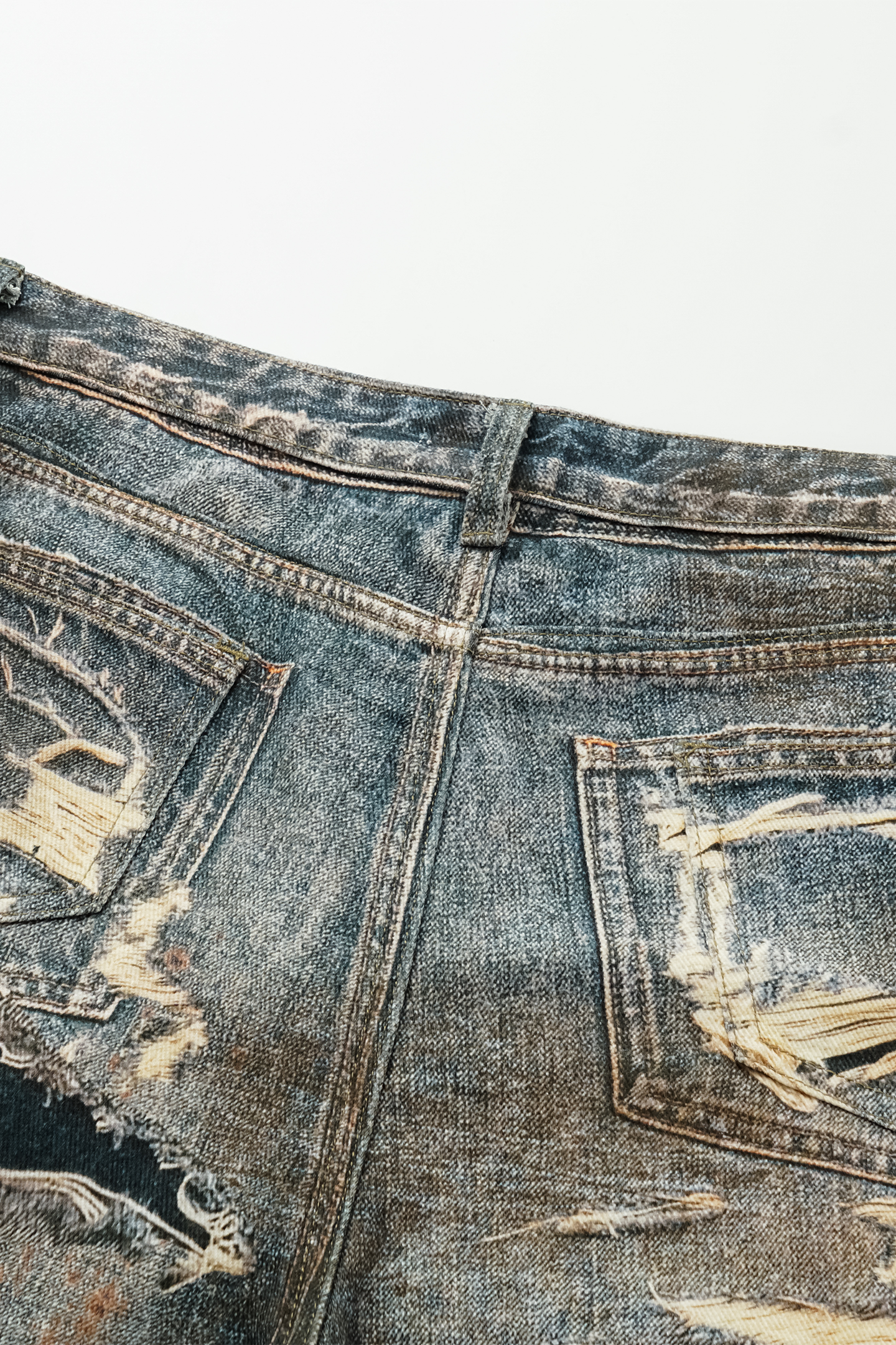 REGEN ZONE | Distressed Camo Jeans - PSYLOS 1, REGEN ZONE | Distressed Camo Jeans, Pants, REGEN ZONE•JAPAN, PSYLOS 1