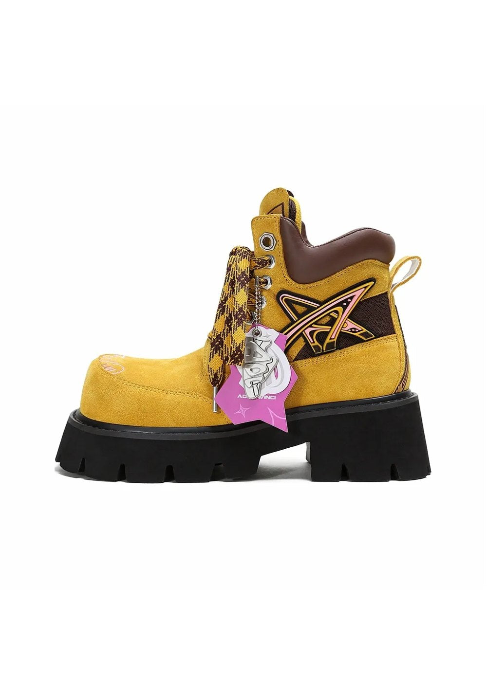 ADC丨Stardust Cat-Ear Black Boots-Yellow - PSYLOS 1, ADC丨Stardust Cat-Ear Black Boots-Yellow, Boots, ADC, PSYLOS 1