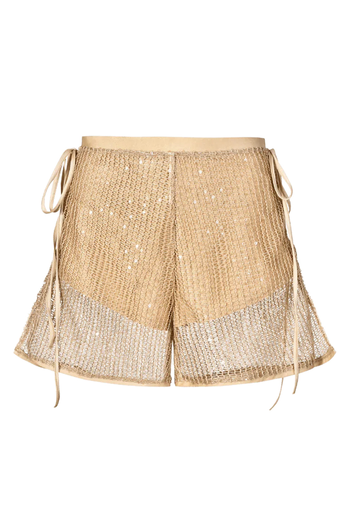 Sequin Knitted Double Layer Patchwork Shorts