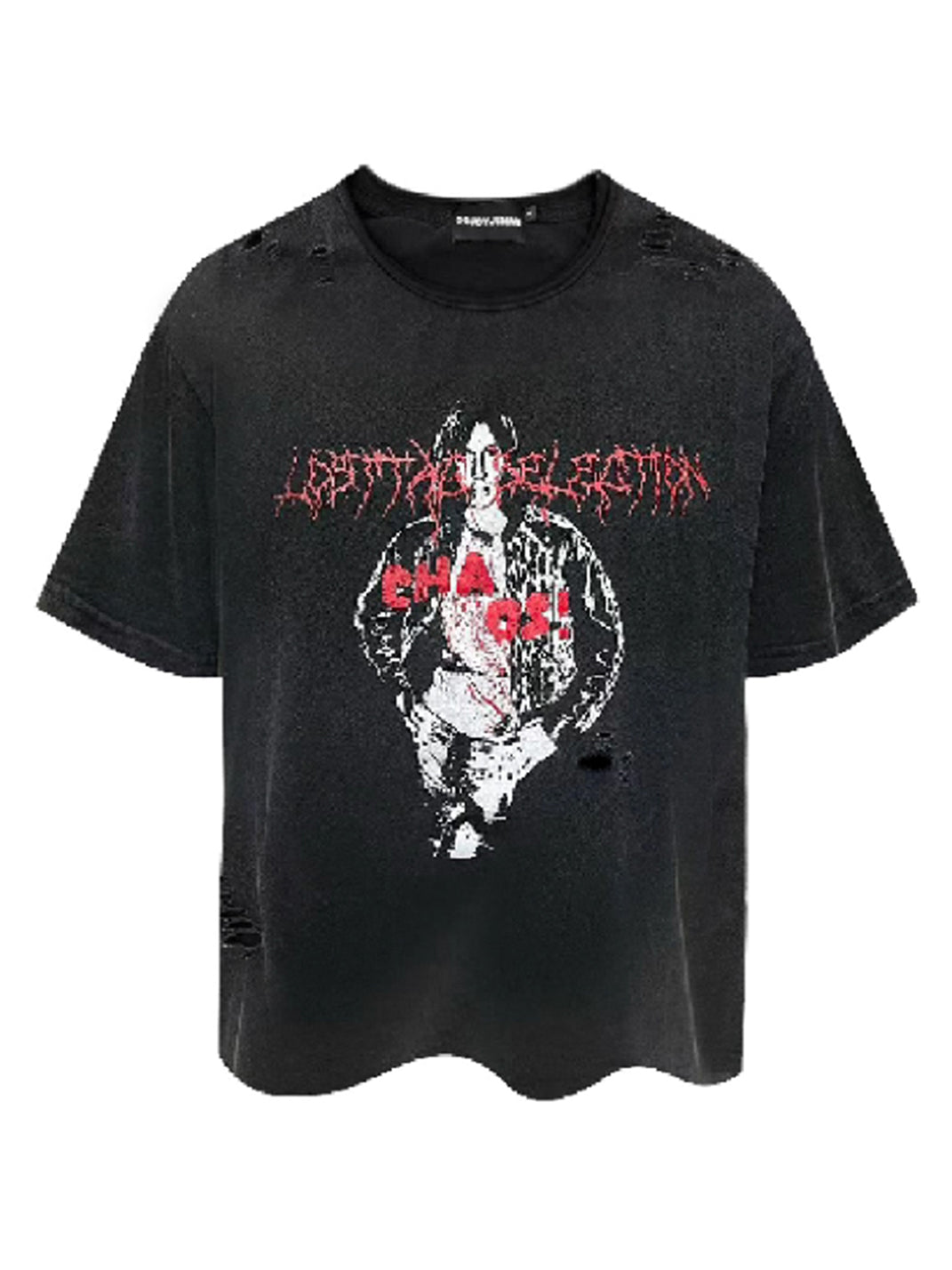 GOJOYJINNI丨Washed Portrait Print Vintage T-Shirt - PSYLOS 1, GOJOYJINNI丨Washed Portrait Print Vintage T-Shirt, T-Shirt, GOJOYJINNI, PSYLOS 1