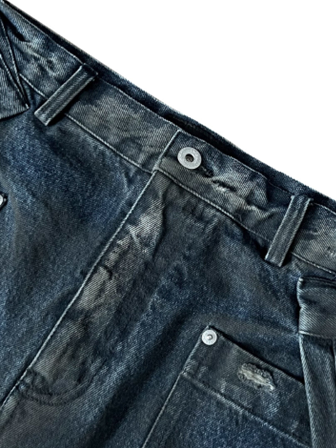 GOJOYJINNI | Washed Pleated Distressed Cropped Jeans - PSYLOS 1, GOJOYJINNI | Washed Pleated Distressed Cropped Jeans, Jeans, GOJOYJINNI, PSYLOS 1