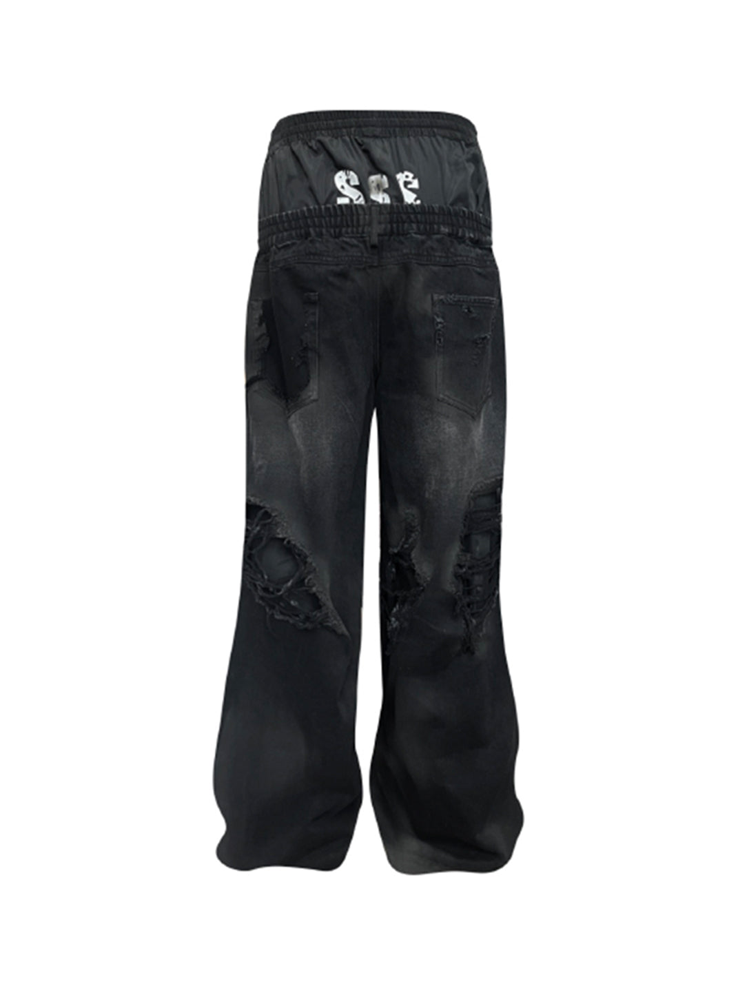 GOJOYJINNI丨Dual Waist Distressed Baggy Jeans - PSYLOS 1, GOJOYJINNI丨Dual Waist Distressed Baggy Jeans, Jeans, GOJOYJINNI, PSYLOS 1