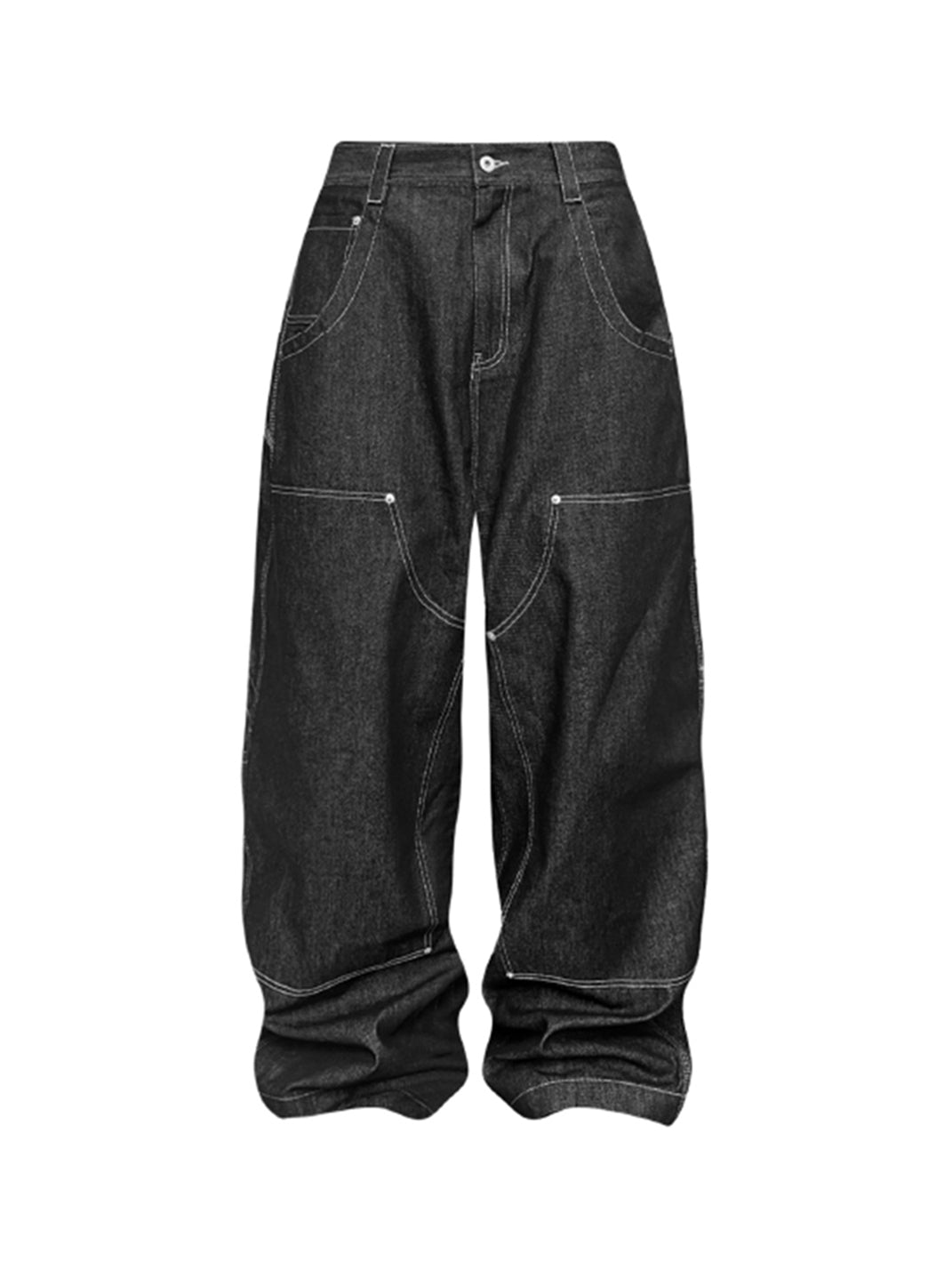 GOJOYJINNI | Large Pocket Straight Baggy Jeans - PSYLOS 1, GOJOYJINNI | Large Pocket Straight Baggy Jeans, Jeans, GOJOYJINNI, PSYLOS 1