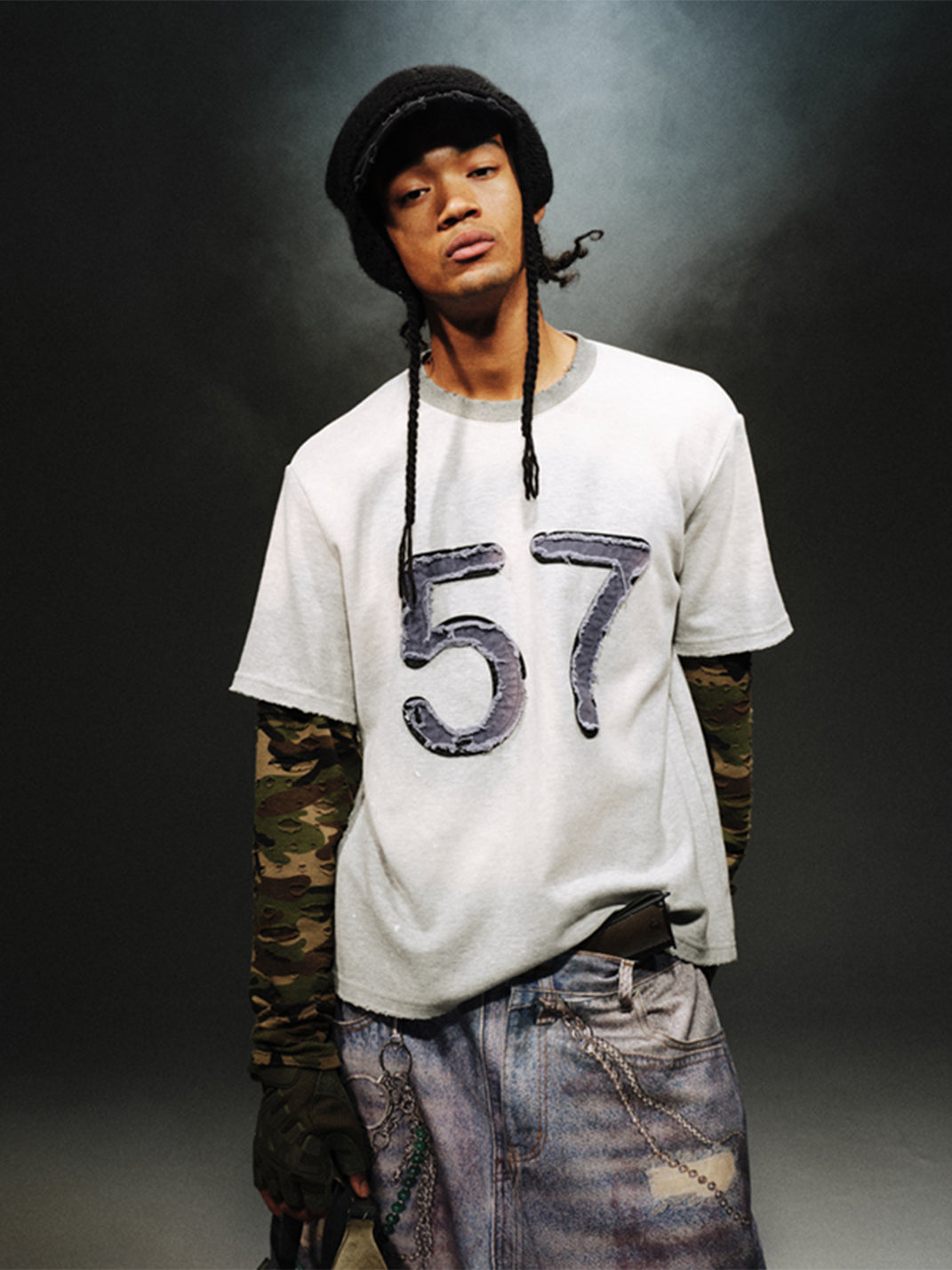 TREclub | Layered Patch Washed Long Sleeve Tee - PSYLOS 1, TREclub | Layered Patch Washed Long Sleeve Tee, T-Shirt, TREclub•JAPAN, PSYLOS 1