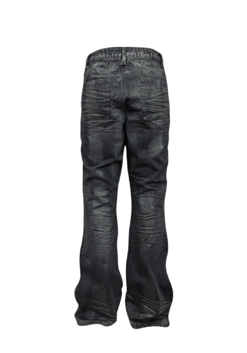 GOJOYJINNI丨Gothic Metal-Waxed Flare Jeans - PSYLOS 1, GOJOYJINNI丨Gothic Metal-Waxed Flare Jeans, Jeans, GOJOYJINNI, PSYLOS 1