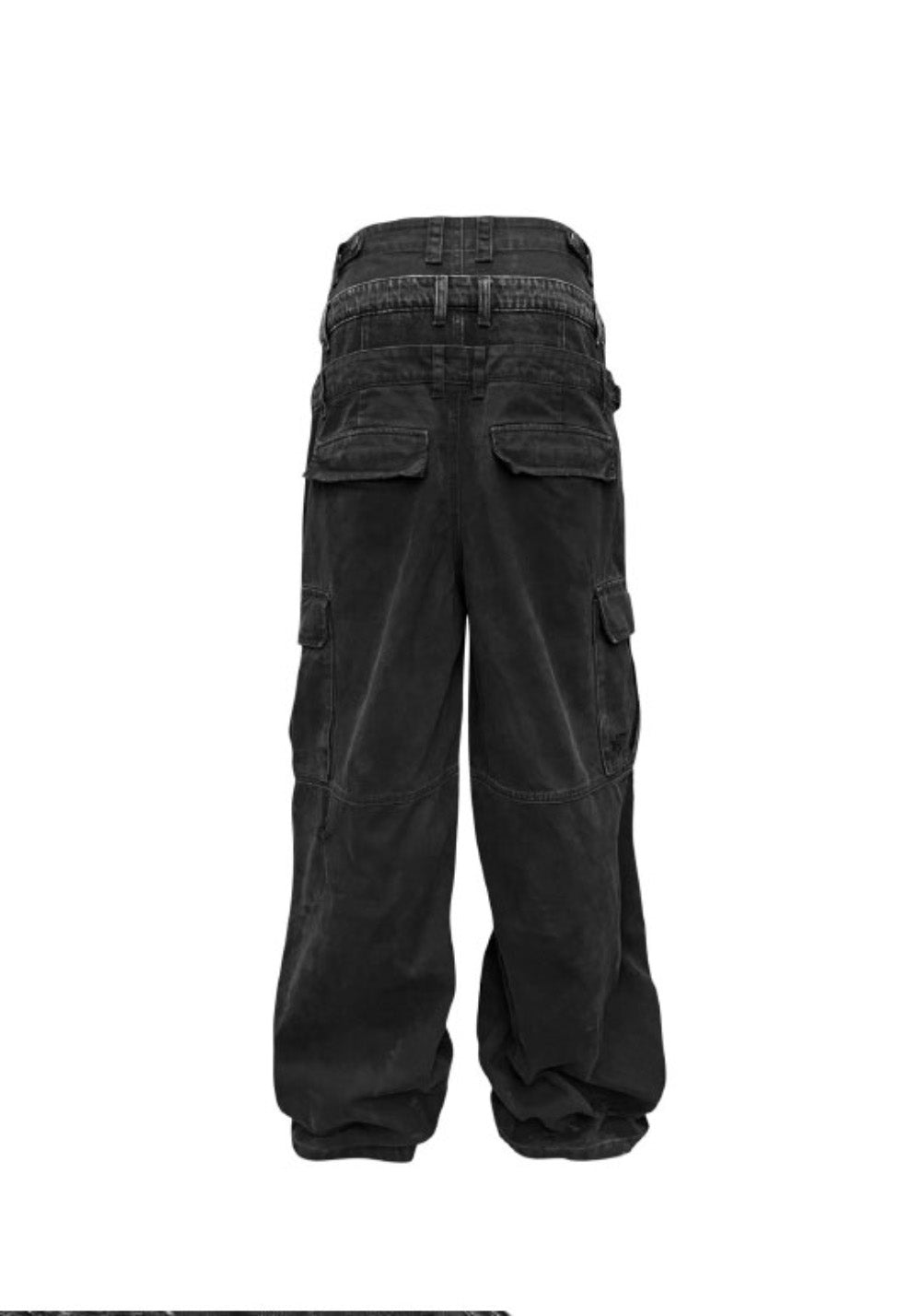 GOJOYJINNI丨Triple Waistband Distressed Cargo Jeans - PSYLOS 1, GOJOYJINNI丨Triple Waistband Distressed Cargo Jeans, Pants, GOJOYJINNI, PSYLOS 1