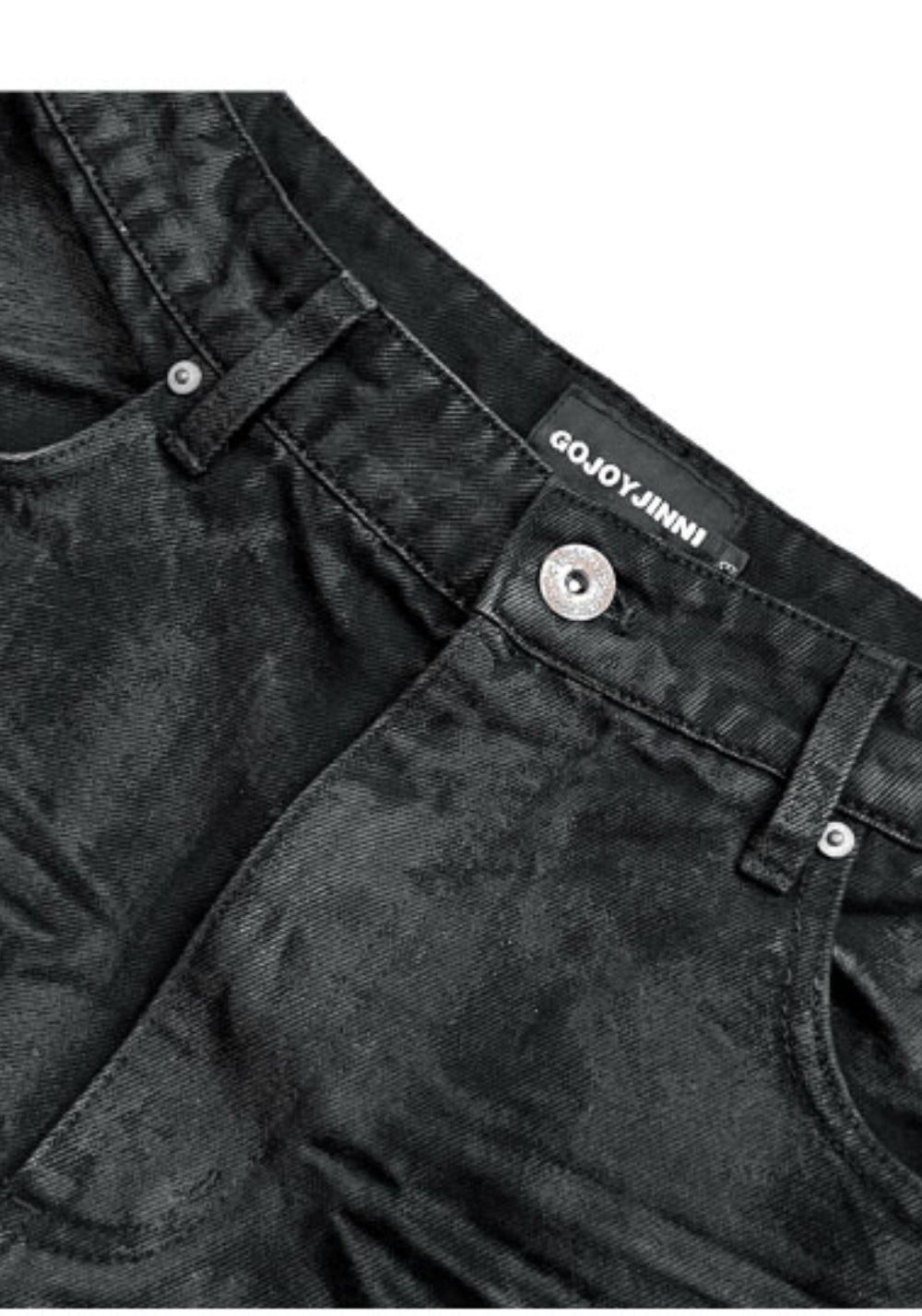 GOJOYJINNI丨Gothic Metal-Waxed Flare Jeans - PSYLOS 1, GOJOYJINNI丨Gothic Metal-Waxed Flare Jeans, Jeans, GOJOYJINNI, PSYLOS 1