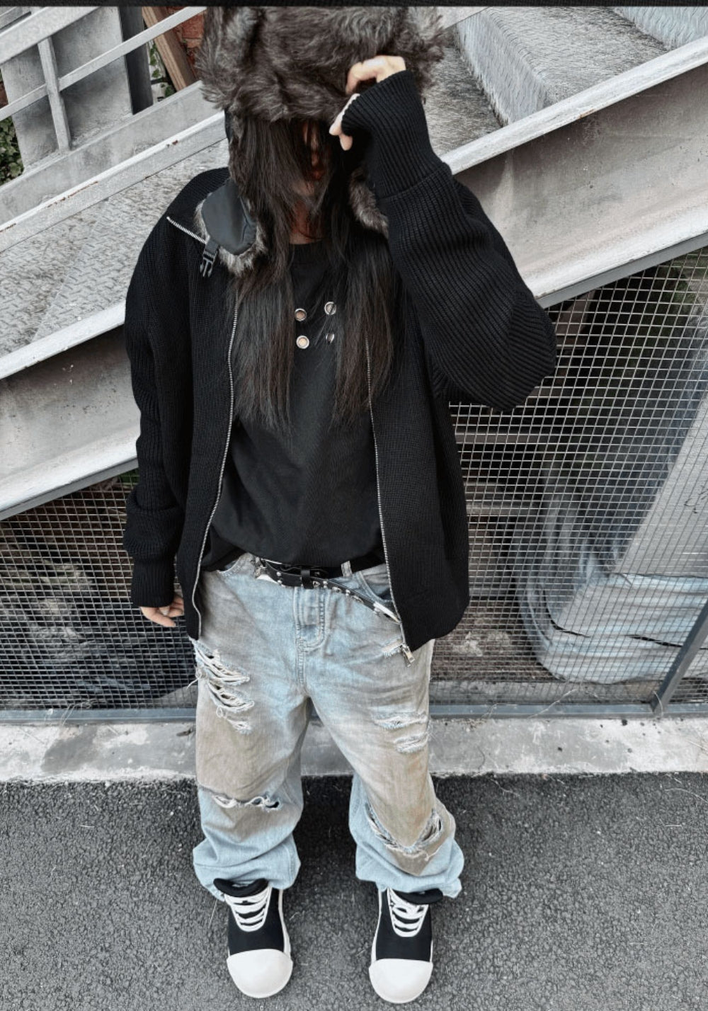 GOJOYJINNI丨Dark Metal 4-Hole Heavy Cotton Tee - PSYLOS 1, GOJOYJINNI丨Dark Metal 4-Hole Heavy Cotton Tee, T-Shirt, GOJOYJINNI, PSYLOS 1