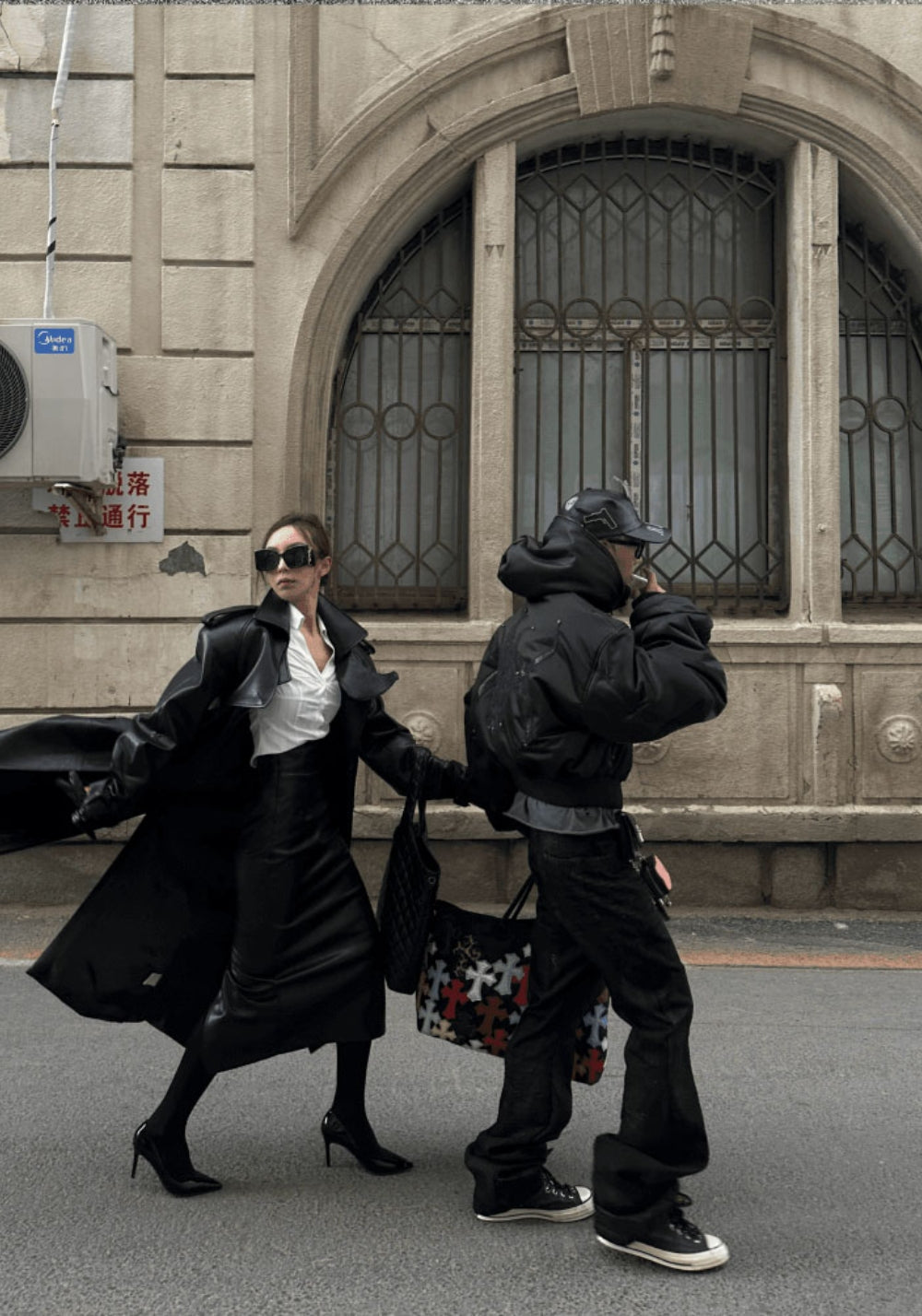 GOJOYJINNI丨Gothic Metal-Waxed Flare Jeans - PSYLOS 1, GOJOYJINNI丨Gothic Metal-Waxed Flare Jeans, Jeans, GOJOYJINNI, PSYLOS 1