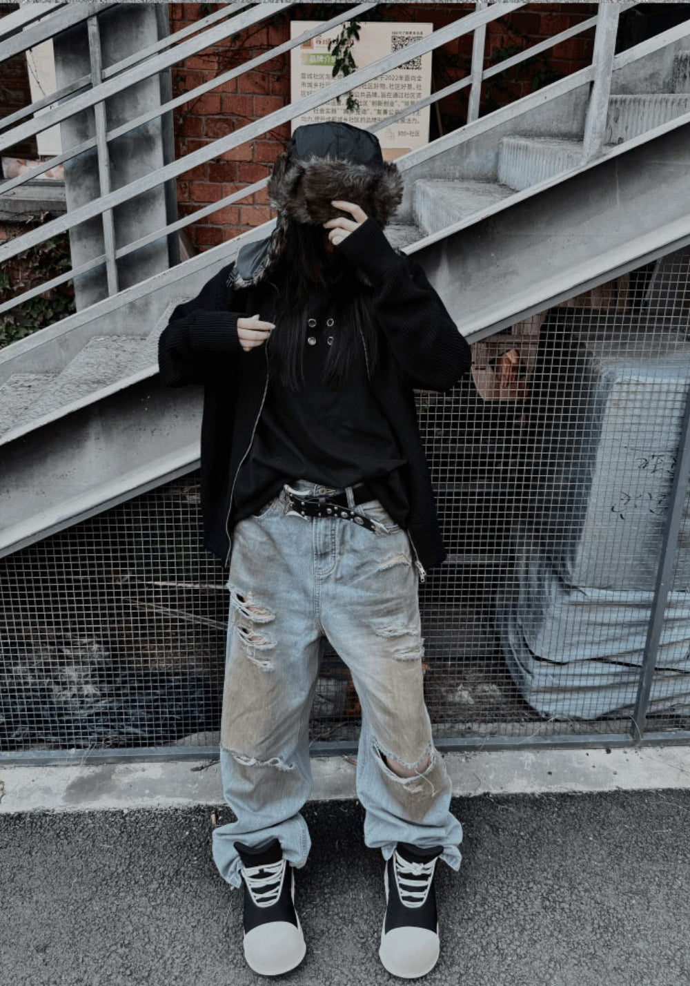 GOJOYJINNI丨Dark Metal 4-Hole Heavy Cotton Tee - PSYLOS 1, GOJOYJINNI丨Dark Metal 4-Hole Heavy Cotton Tee, T-Shirt, GOJOYJINNI, PSYLOS 1