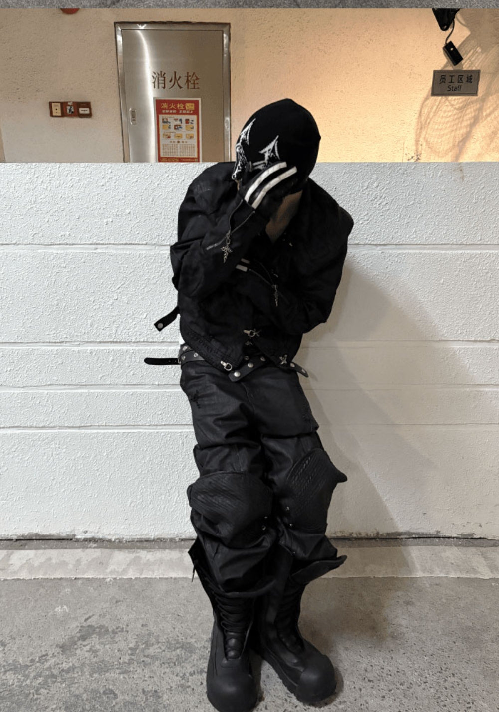 GOJOYJINNI丨Dark Metal Plane Buckle Waxed Jacket - PSYLOS 1, GOJOYJINNI丨Dark Metal Plane Buckle Waxed Jacket, Jacket, GOJOYJINNI, PSYLOS 1