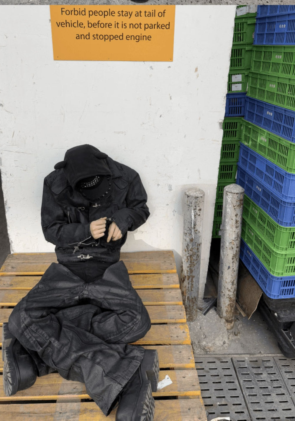 GOJOYJINNI丨Dark Metal Plane Buckle Waxed Jacket - PSYLOS 1, GOJOYJINNI丨Dark Metal Plane Buckle Waxed Jacket, Jacket, GOJOYJINNI, PSYLOS 1