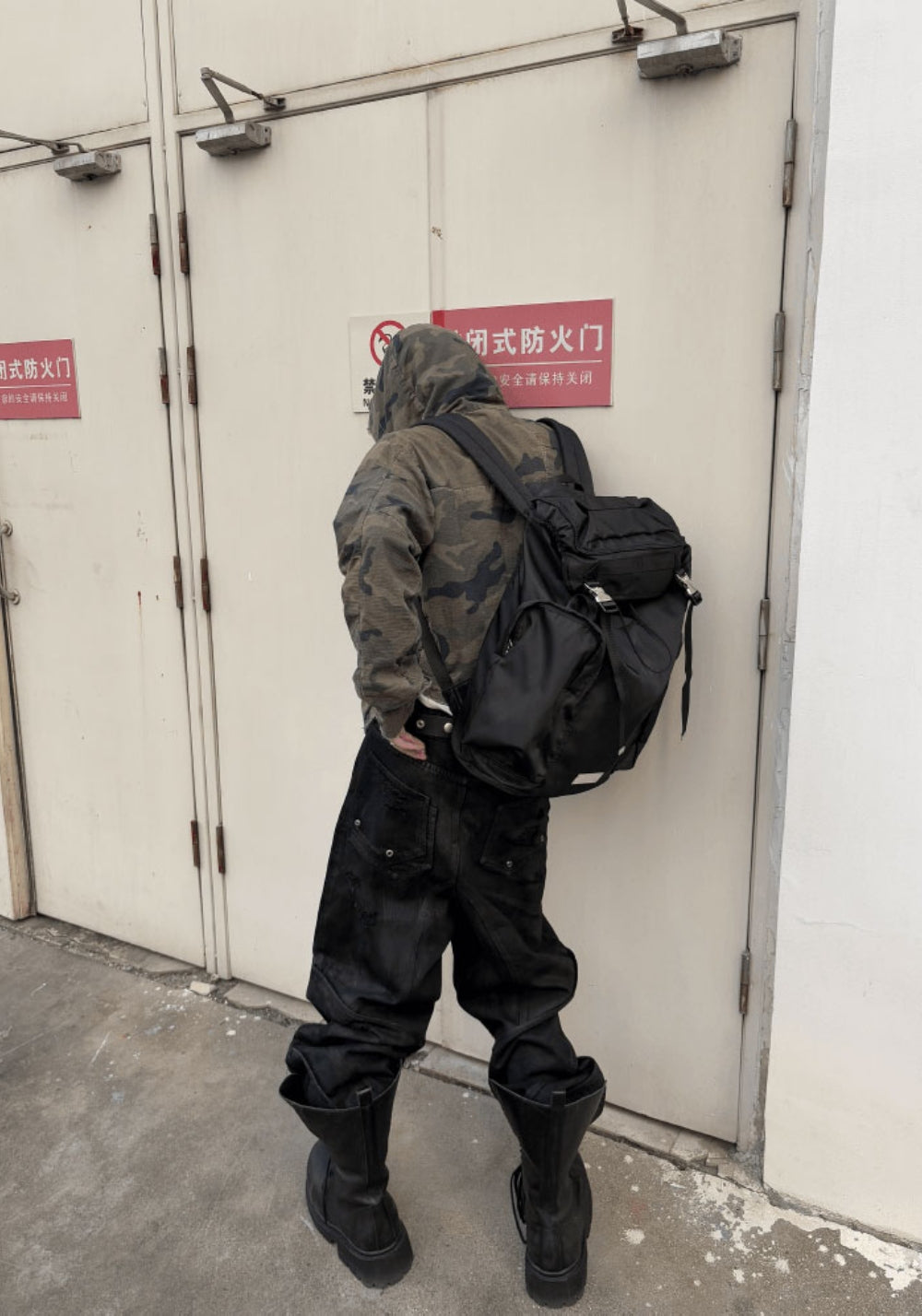 GOJOYJINNI丨Armor Patch Distressed Biker Jeans - PSYLOS 1, GOJOYJINNI丨Armor Patch Distressed Biker Jeans, Pants, GOJOYJINNI, PSYLOS 1