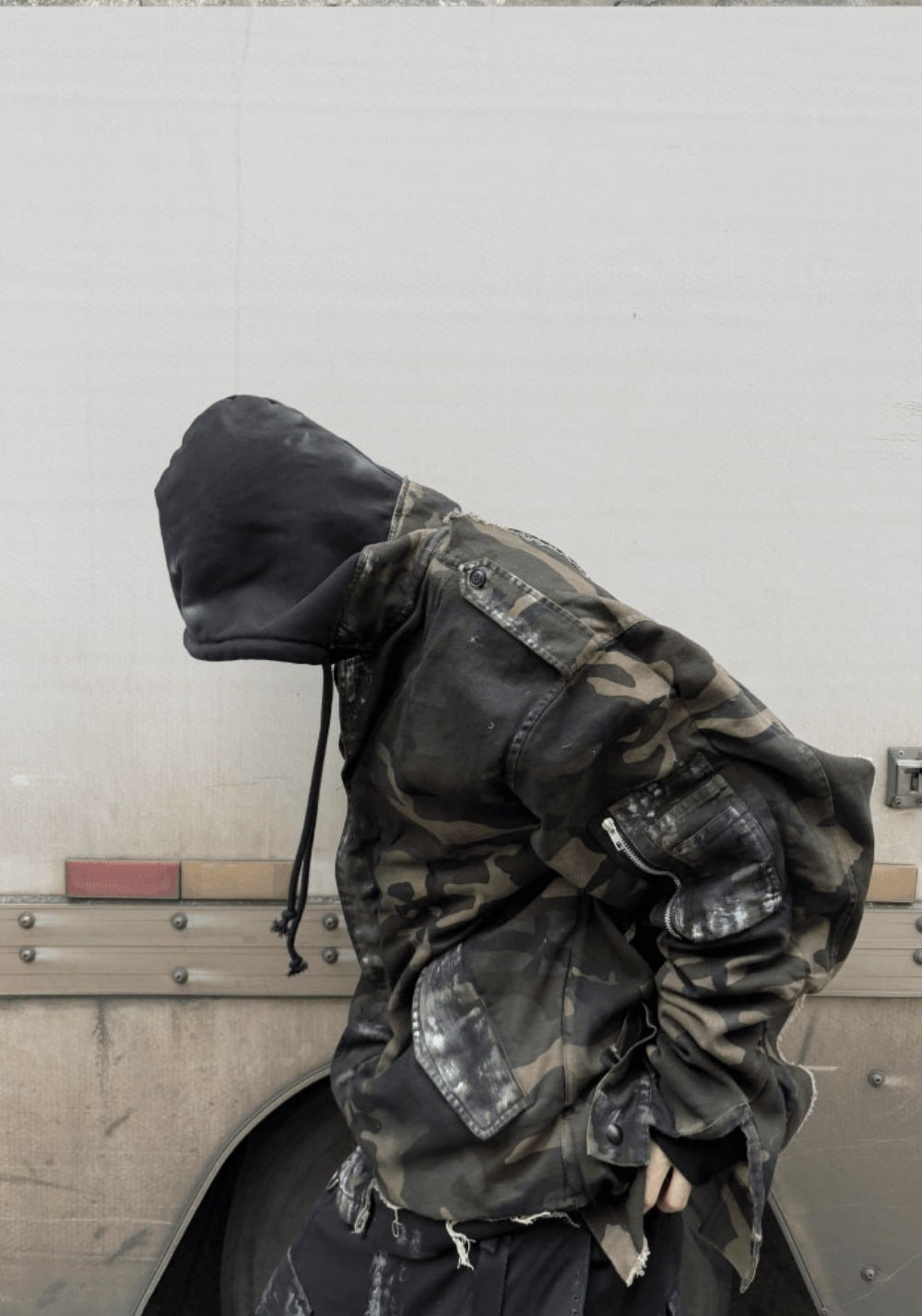 GOJOYJINNI丨Camo Patchwork Hand-Painted Bomber Jacket - PSYLOS 1, GOJOYJINNI丨Camo Patchwork Hand-Painted Bomber Jacket, Jacket, GOJOYJINNI, PSYLOS 1