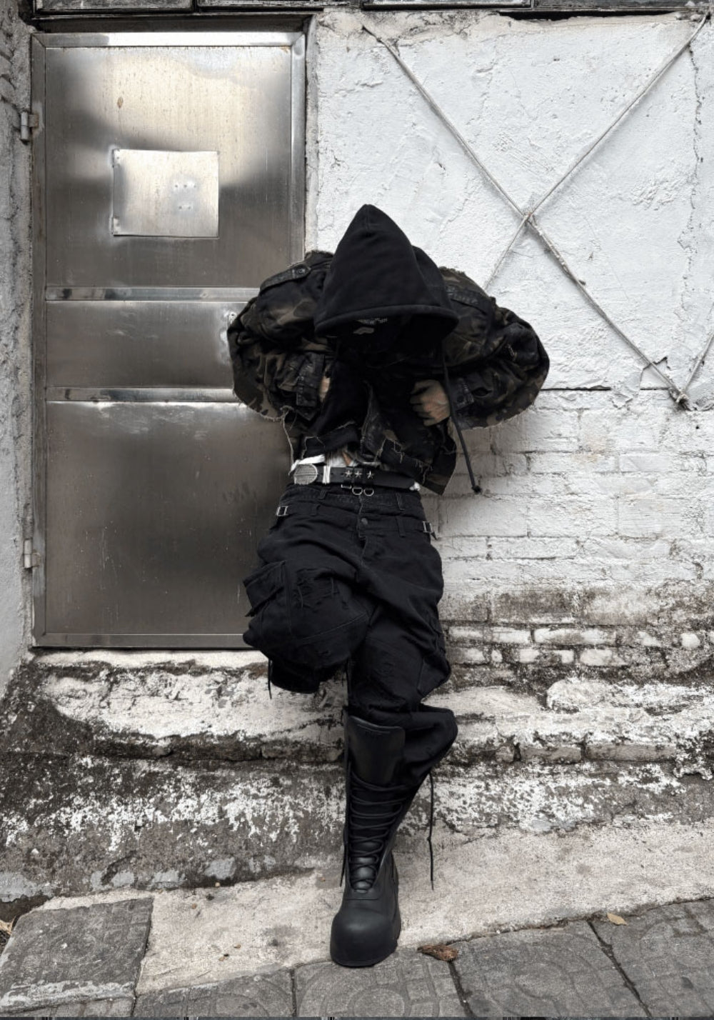 GOJOYJINNI丨Camo Patchwork Hand-Painted Bomber Jacket - PSYLOS 1, GOJOYJINNI丨Camo Patchwork Hand-Painted Bomber Jacket, Jacket, GOJOYJINNI, PSYLOS 1