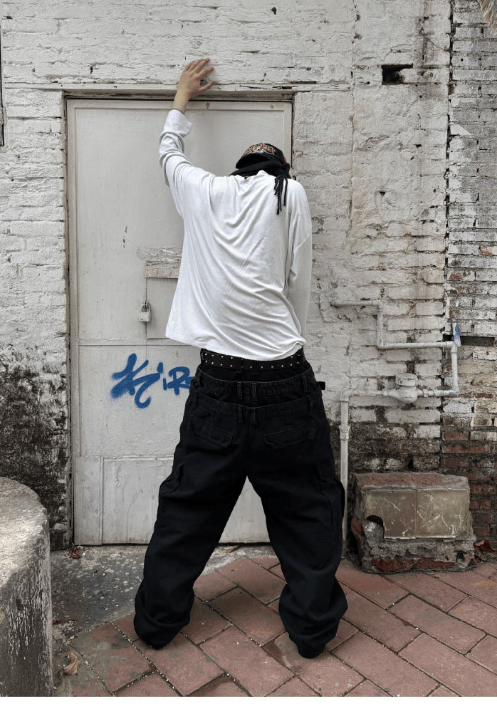 GOJOYJINNI丨Triple Waistband Distressed Cargo Jeans - PSYLOS 1, GOJOYJINNI丨Triple Waistband Distressed Cargo Jeans, Pants, GOJOYJINNI, PSYLOS 1