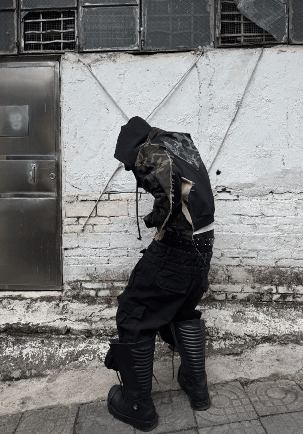 GOJOYJINNI丨Camo Patchwork Hand-Painted Bomber Jacket - PSYLOS 1, GOJOYJINNI丨Camo Patchwork Hand-Painted Bomber Jacket, Jacket, GOJOYJINNI, PSYLOS 1