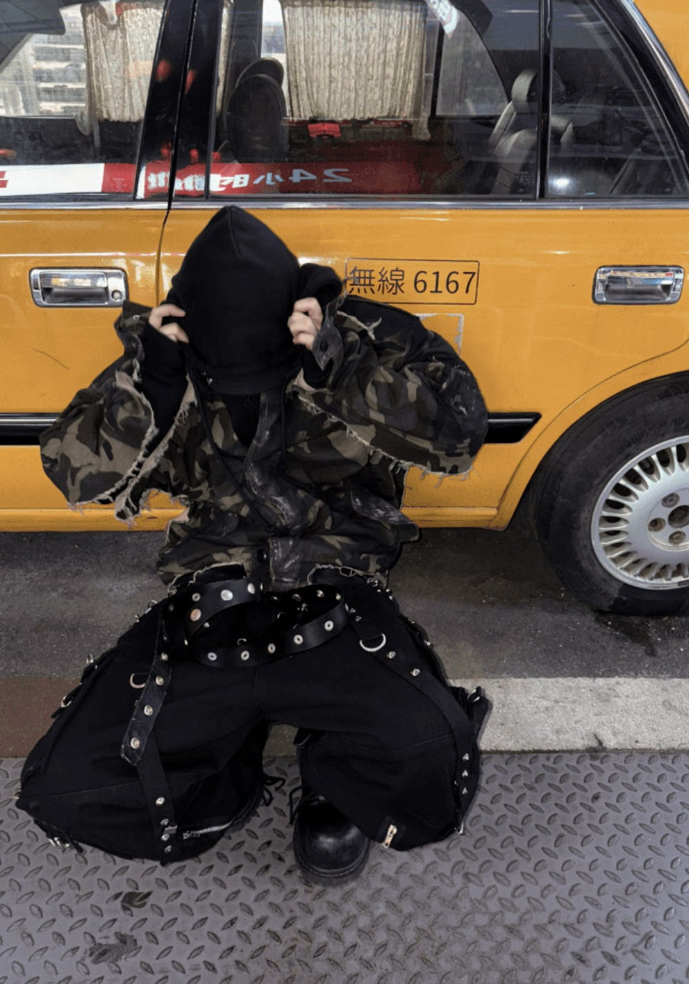 GOJOYJINNI丨Camo Patchwork Hand-Painted Bomber Jacket - PSYLOS 1, GOJOYJINNI丨Camo Patchwork Hand-Painted Bomber Jacket, Jacket, GOJOYJINNI, PSYLOS 1