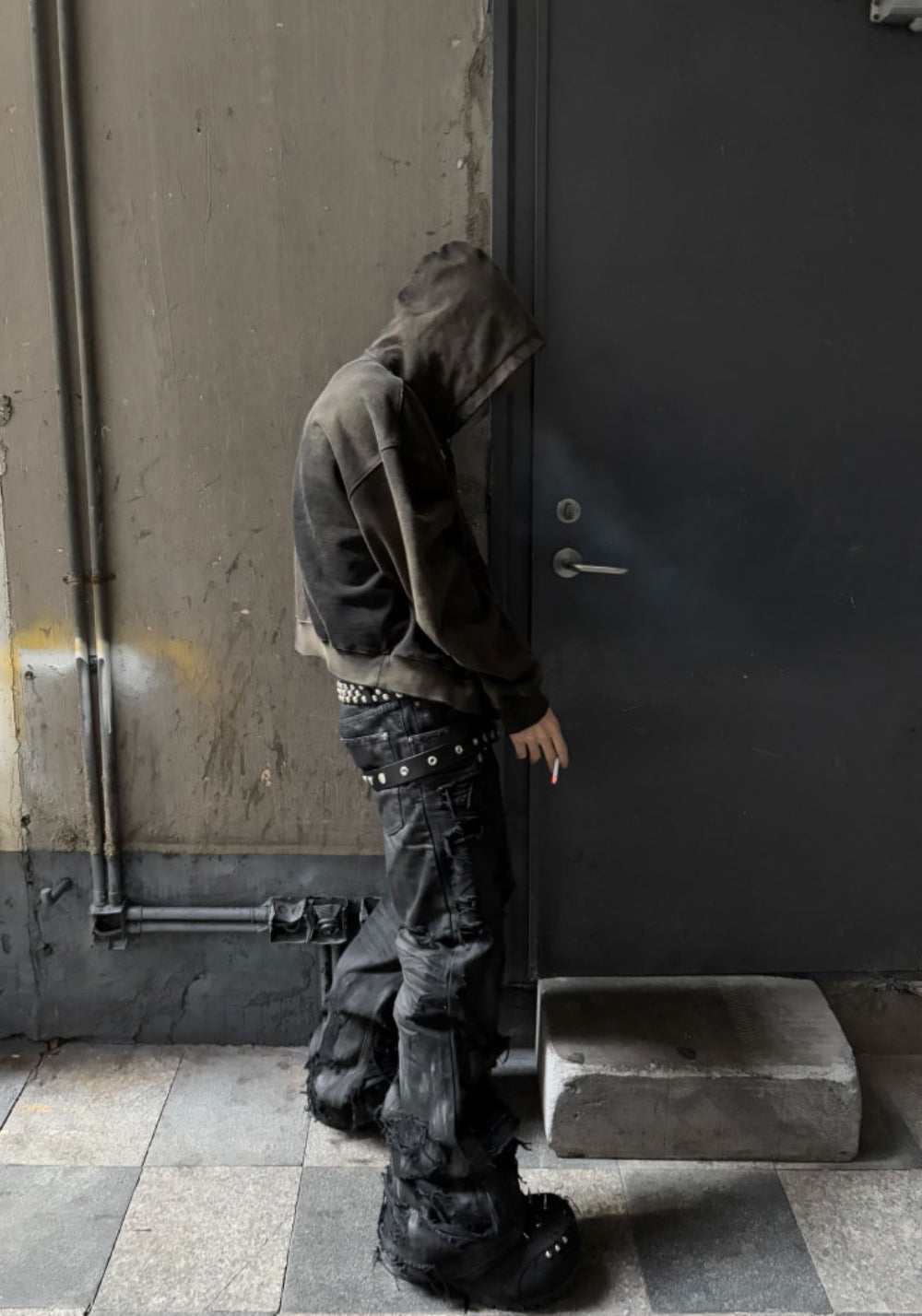 GOJOYJINNI丨Hand-Distressed Wide-Leg Jeans - PSYLOS 1, GOJOYJINNI丨Hand-Distressed Wide-Leg Jeans, Pants, GOJOYJINNI, PSYLOS 1