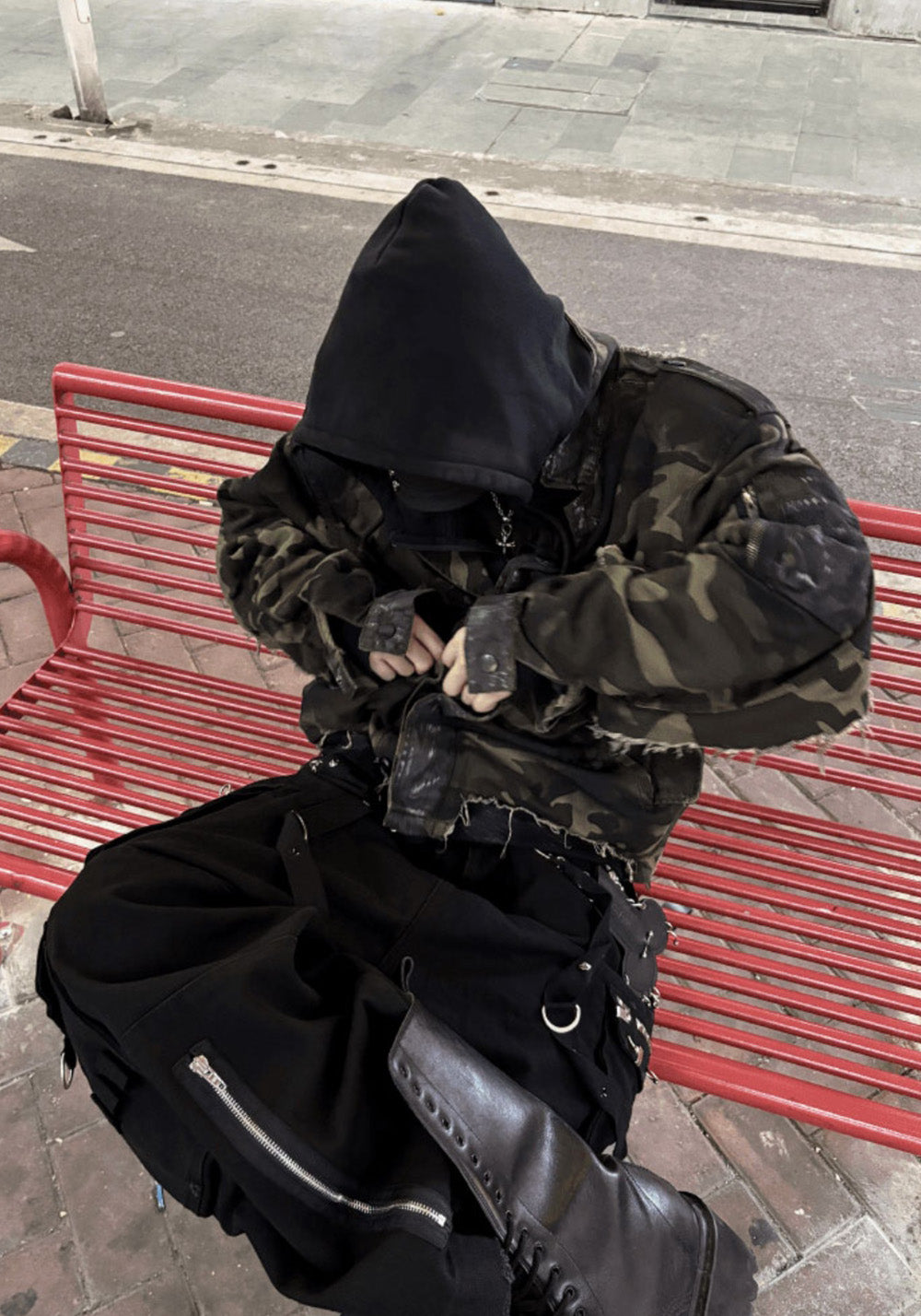 GOJOYJINNI丨Camo Patchwork Hand-Painted Bomber Jacket - PSYLOS 1, GOJOYJINNI丨Camo Patchwork Hand-Painted Bomber Jacket, Jacket, GOJOYJINNI, PSYLOS 1