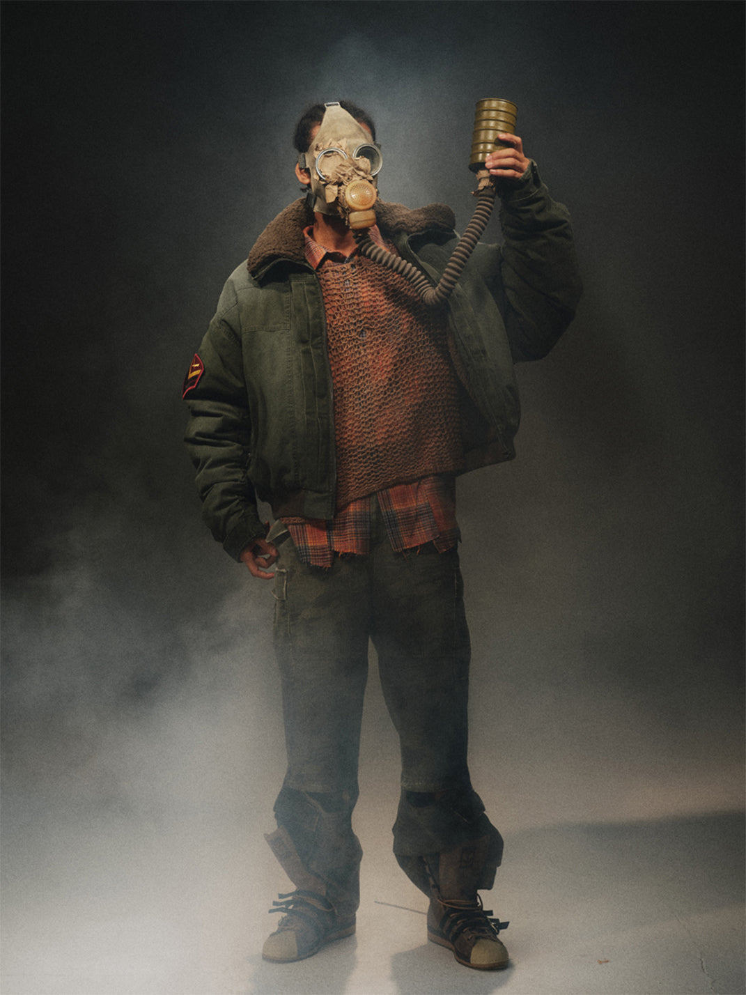 TREclub | Washed Green Aviator Jacket - PSYLOS 1, TREclub | Washed Green Aviator Jacket, Jackets, TREclub•JAPAN, PSYLOS 1